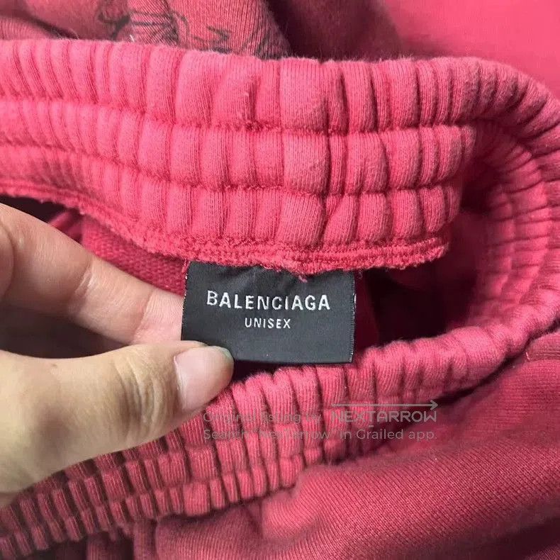 Balenciaga Balenciaga Red Printed Knit Sweatpants . Size US 30 / EU 46 - 3 Thumbnail