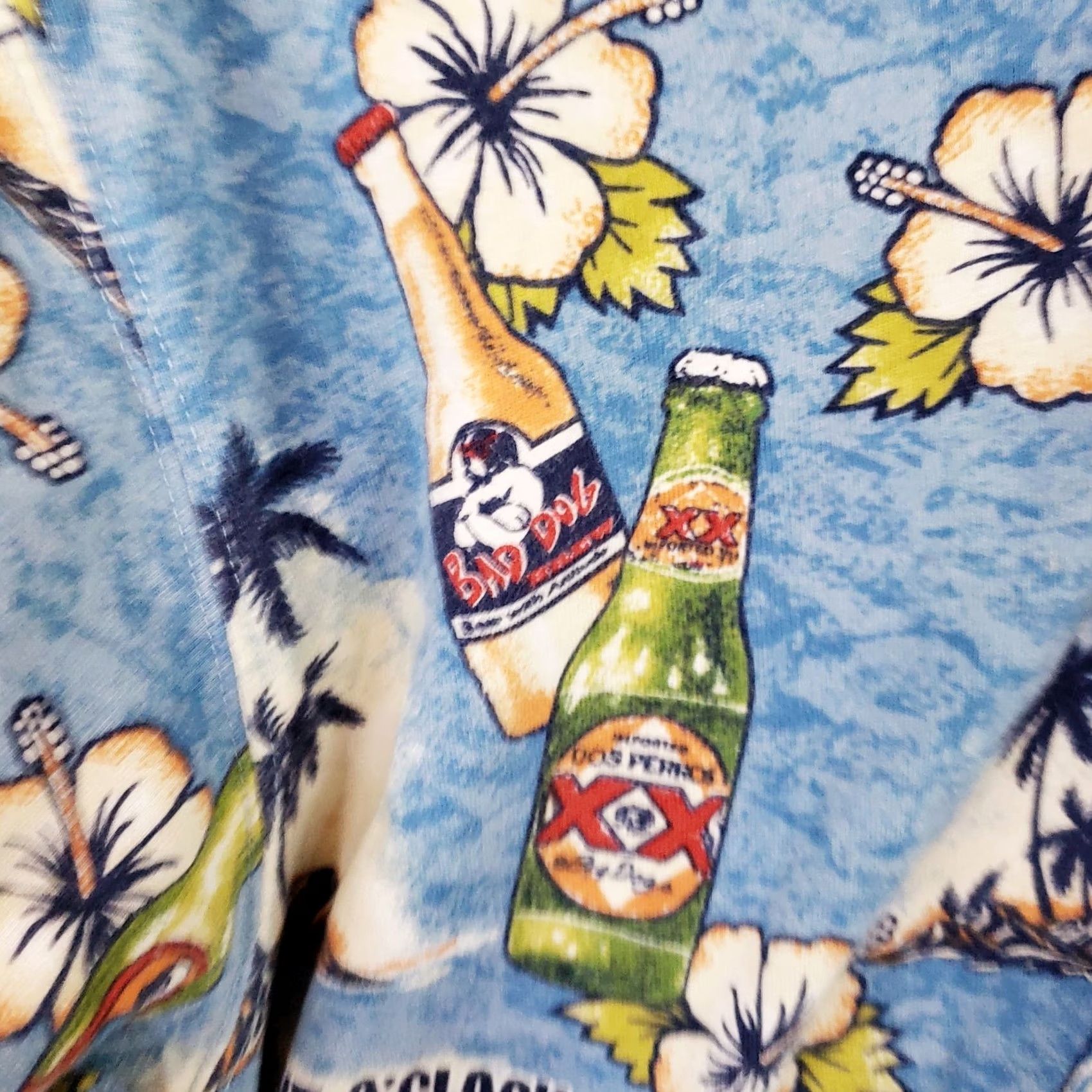 Big Dogs Big Dogs Polo Shirt Men's M Blue Cotton Beer All Over Print 5 O'clock Somewhere Tank Tailgating Beach Party Golf Shirts Mens Size US M / EU 48-50 / 2 - 5 Thumbnail