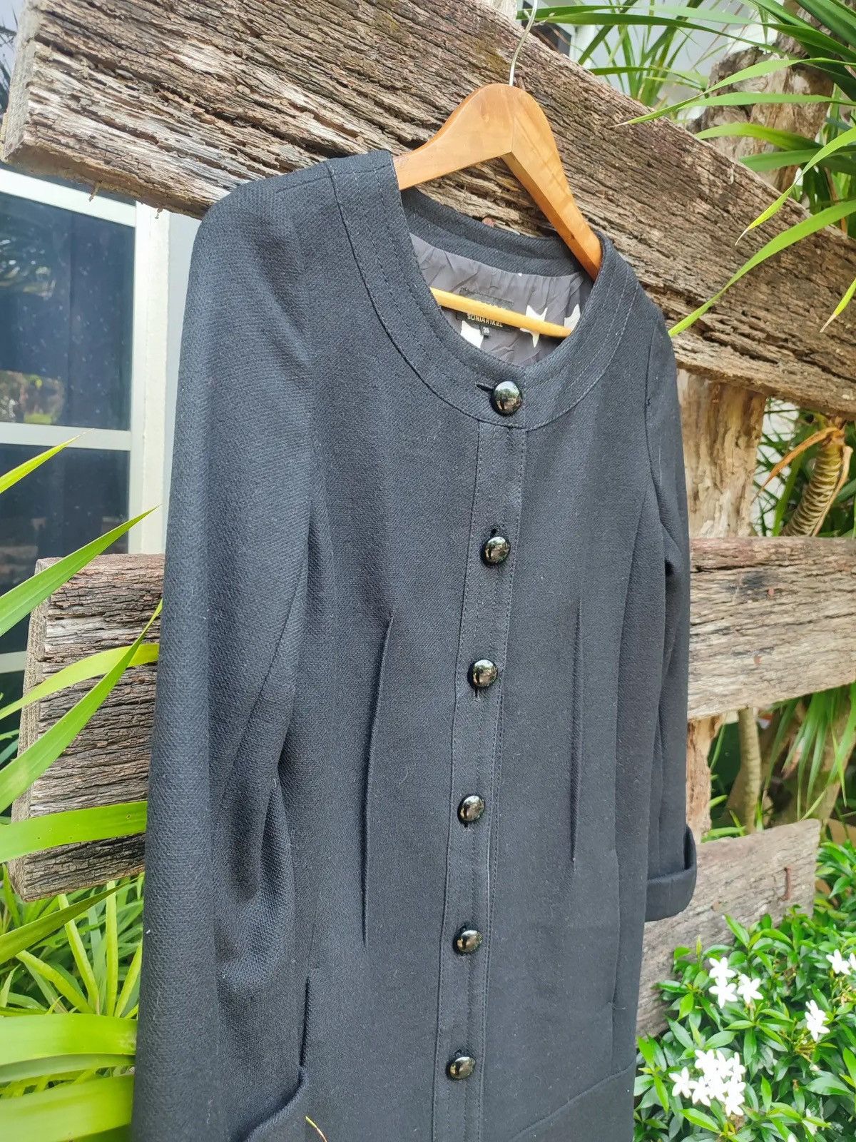 Sonia Rykiel Sonia Rykiel Wool Blend Star-Lined Coat – Made in France Size S / US 4 / IT 40 - 3 Thumbnail