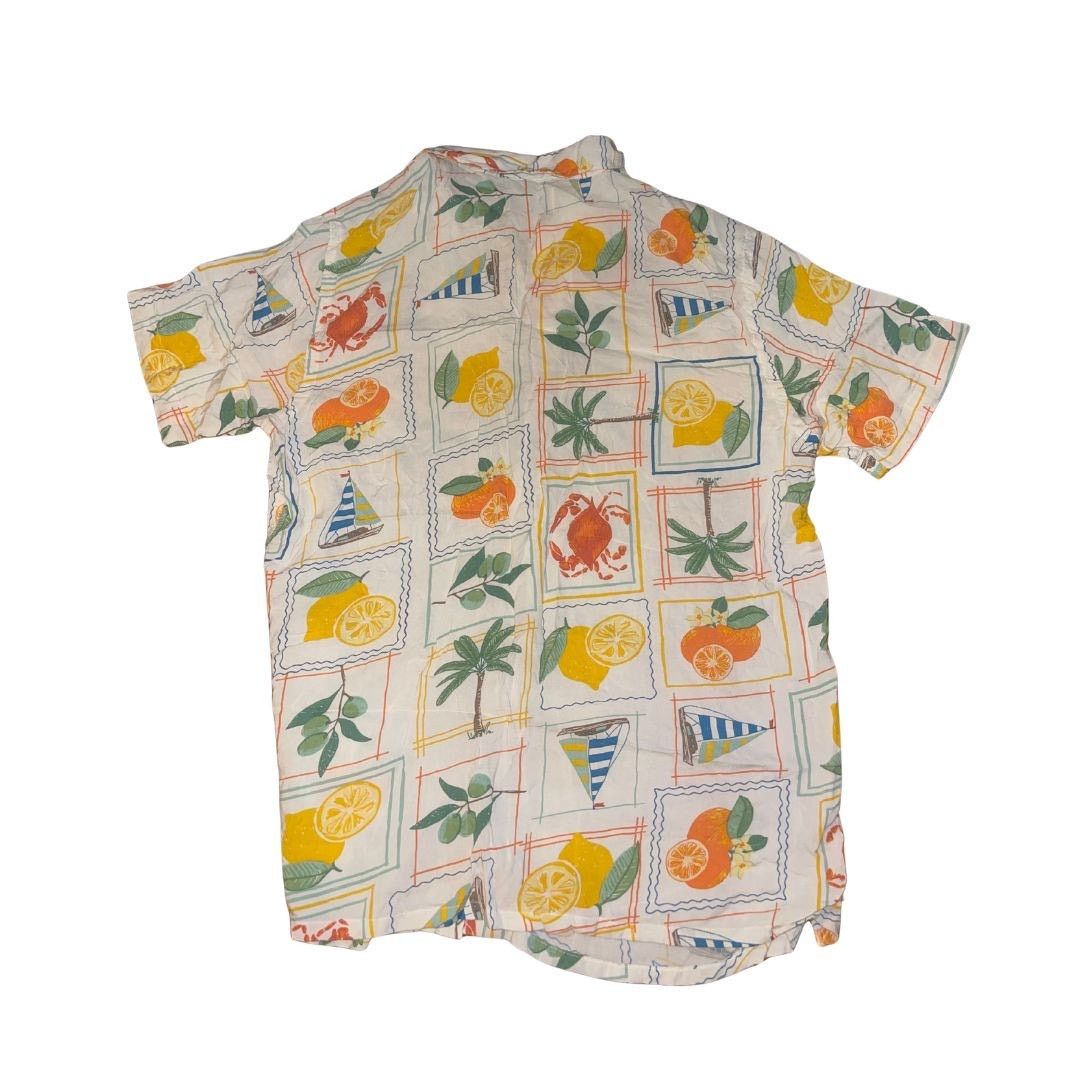 Old Navy Tropical Novelty Short Sleeve Shirt Nautical Vacation Beachy Size M / US 6-8 / IT 42-44 - 2 Thumbnail