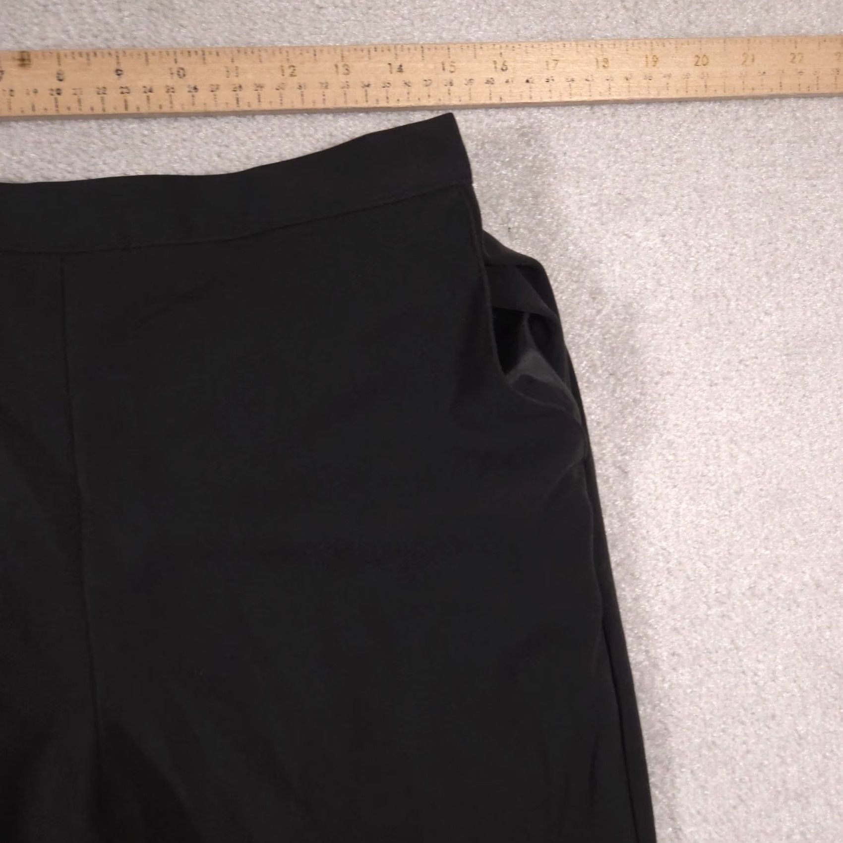 Vintage Alfred Dunner Pants Womens 12 Dark Gray Pull On Elastic Waist Polyester Slacks Size 34" / US 12 / IT 48 - 6 Thumbnail