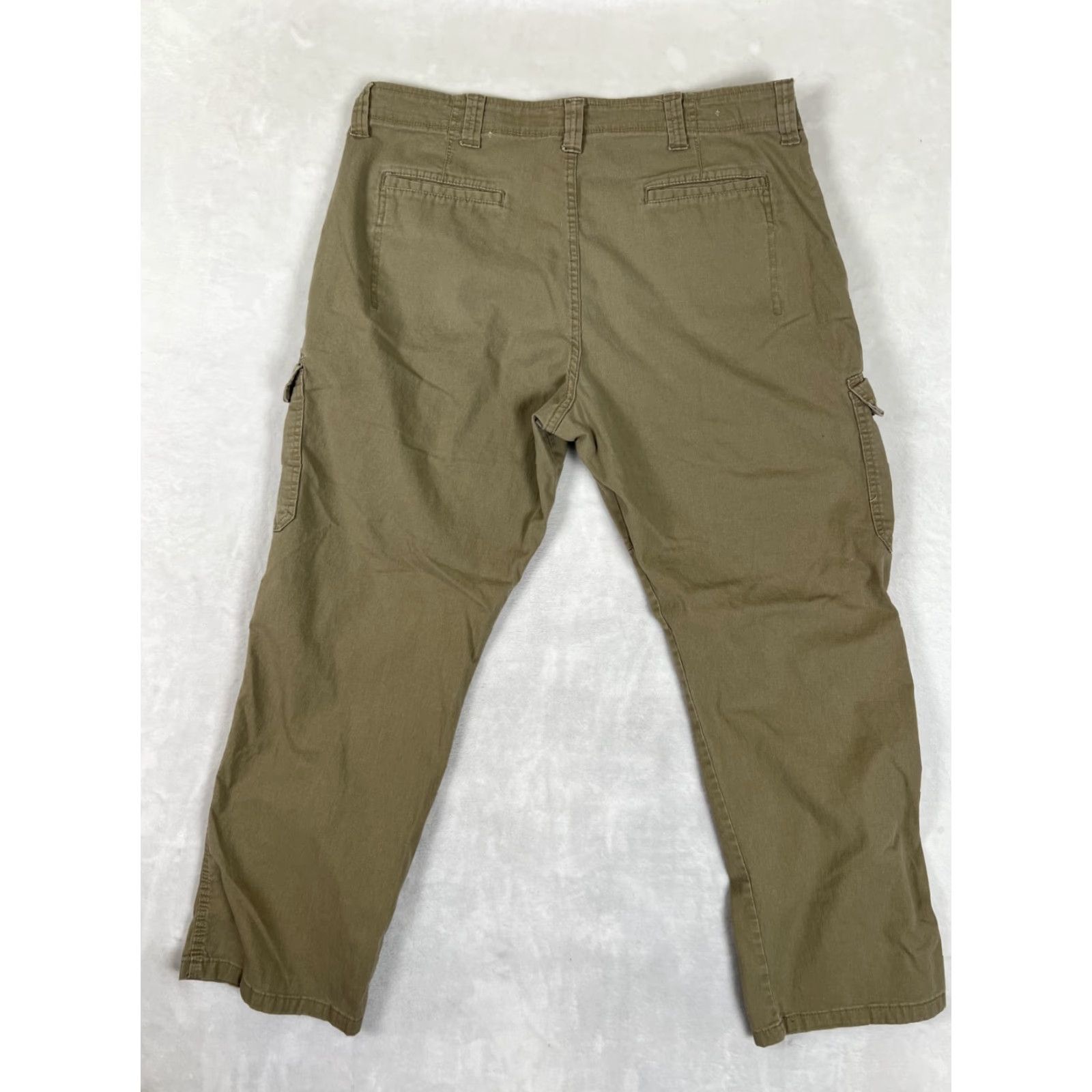 Wrangler Wrangler Cargo Pants Mens 38x30 Relaxed Fit Khaki Tan Stretch Utility Casual Pant Straight Leg Cotton Spandex Canvas Bedrock Size US 38 / EU 54 - 7 Thumbnail