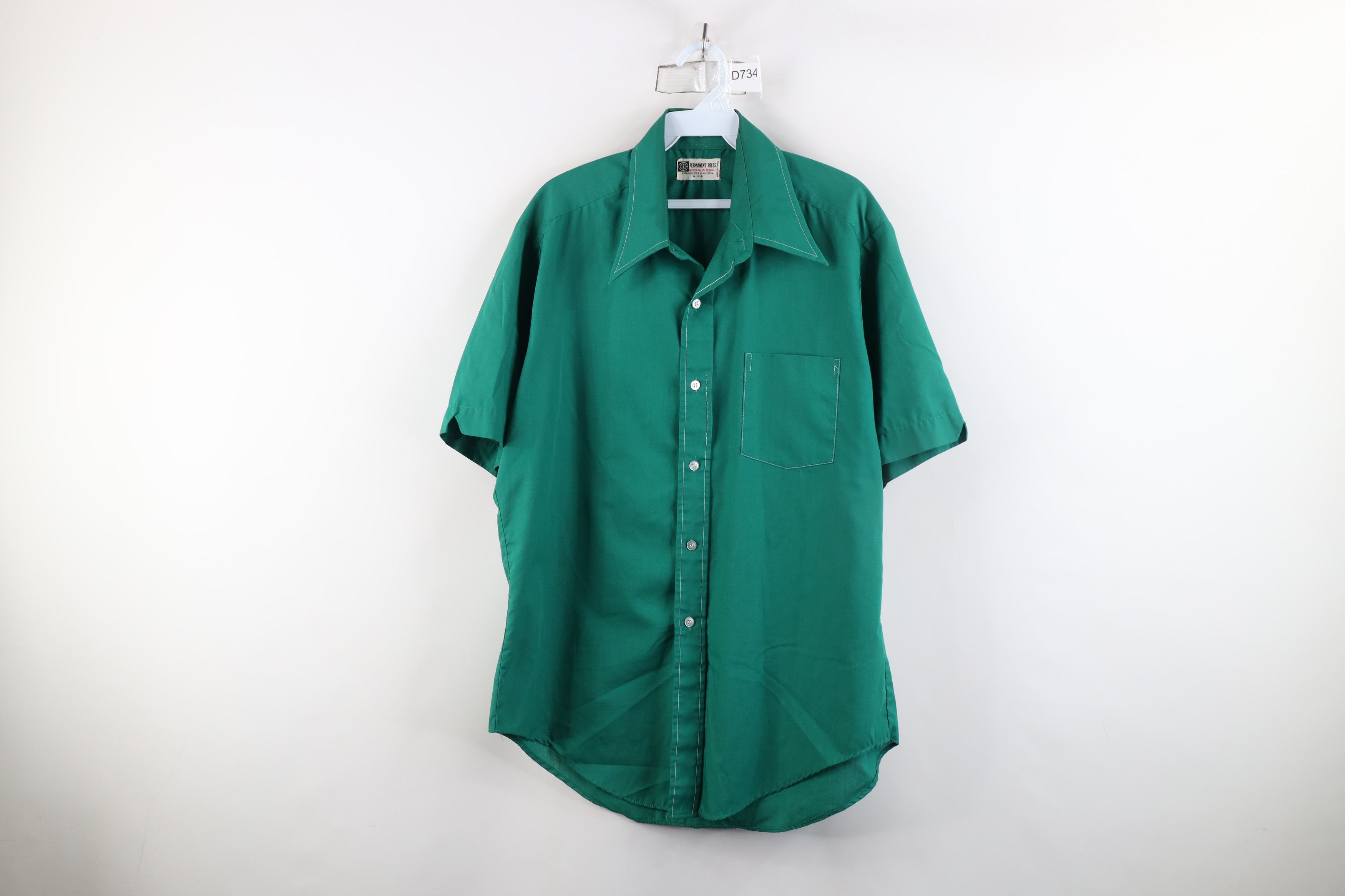 Vintage Vintage 70s Streetwear Short Sleeve Collared Button Shirt Size US XL / EU 56 / 4 - 1 Thumbnail
