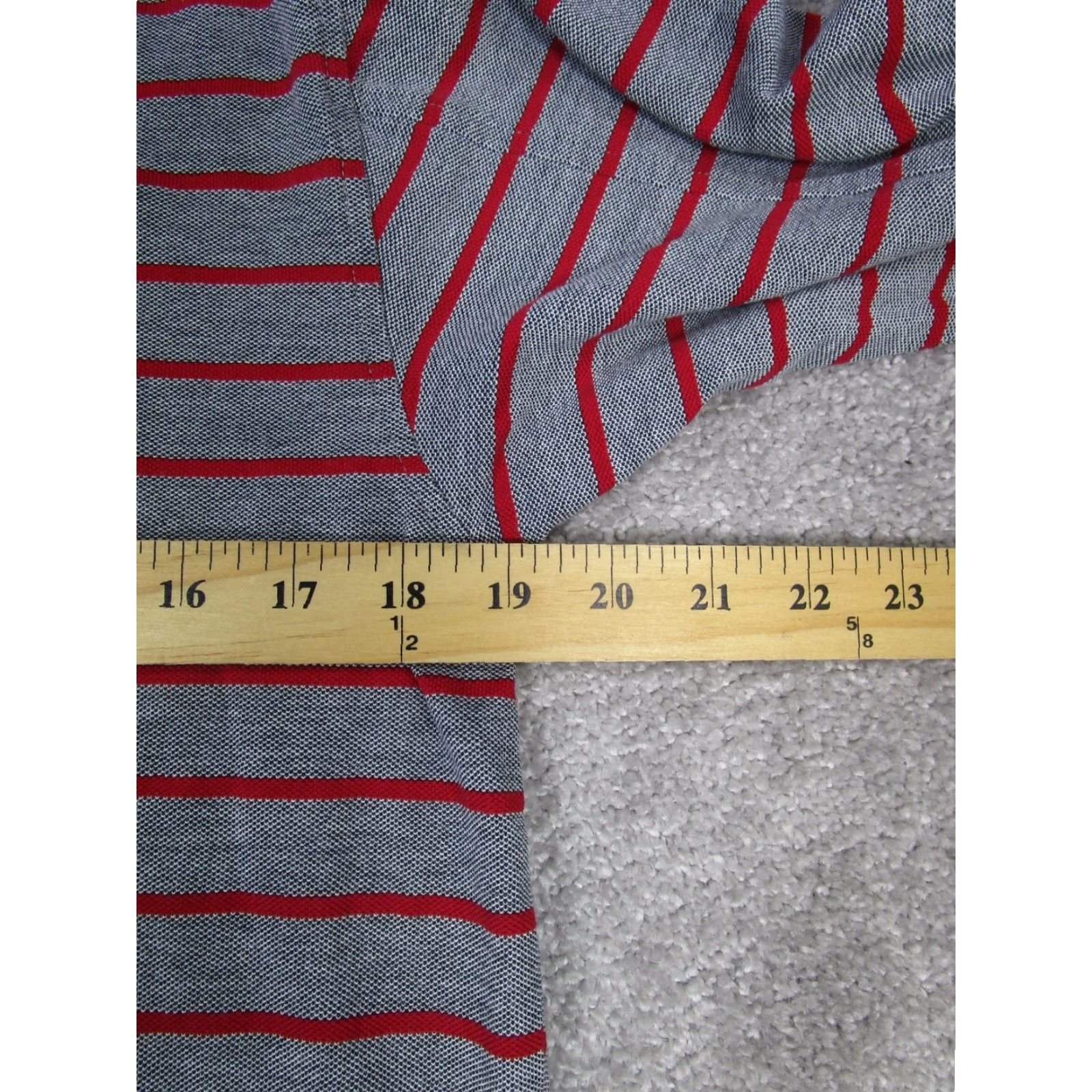 Faconnable Façonnable Polo Shirt Mens Medium Gray Red Cotton Knit Stripe Long Sleeve Button Collar Polo Mens M Gray Red Stripe Pattern Golf Rugby Walking Size US M / EU 48-50 / 2 - 6 Thumbnail