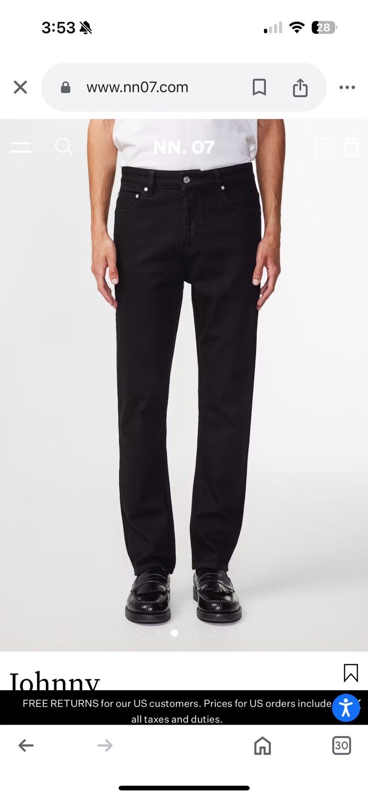 NN07 Barely used Black Nn07 Jean Size US 30 / EU 46 - 1 Thumbnail