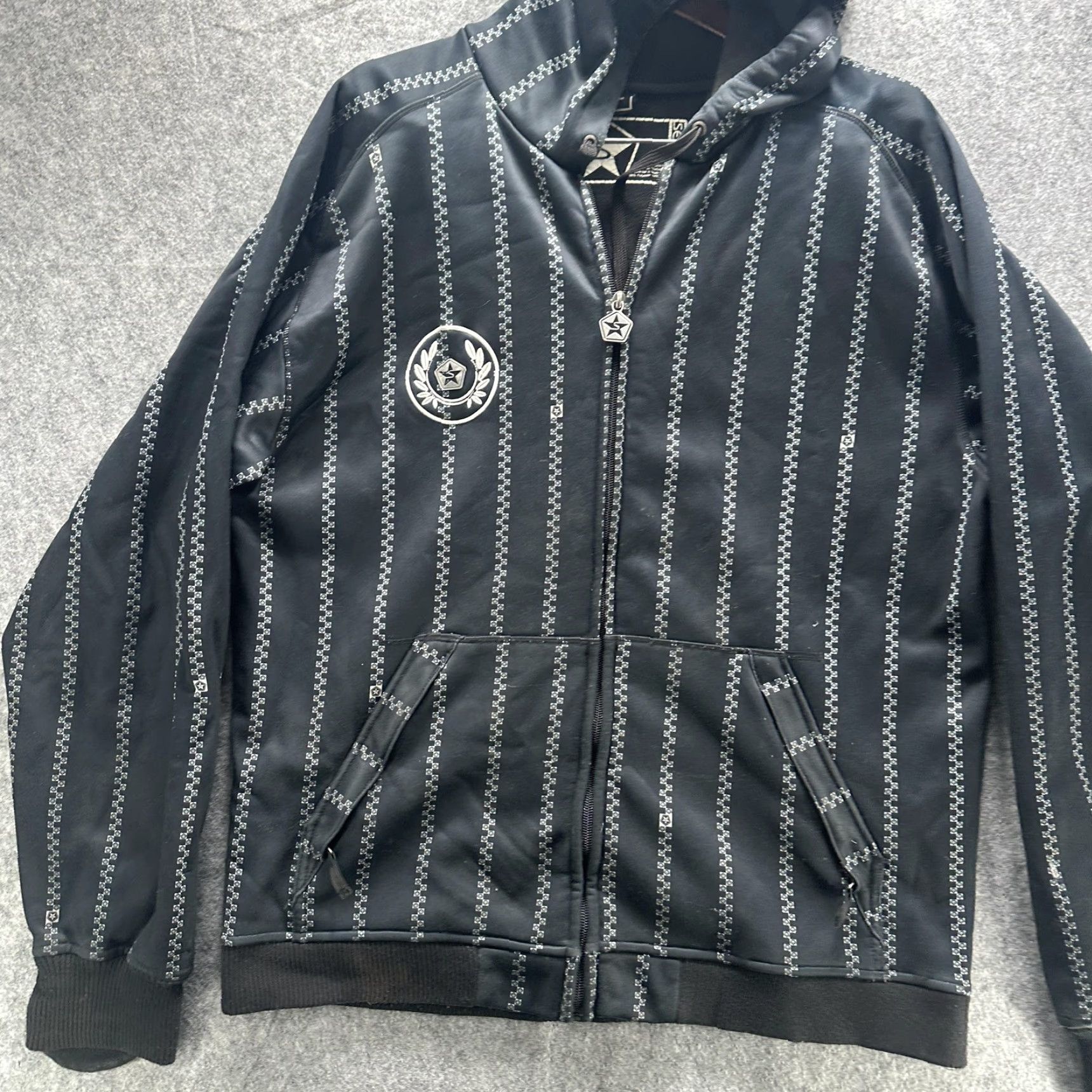 Vintage Sessions Softshell Hoodie Men Large Black Full Zip Fleece Lined Snowboard Mens Size US L / EU 52-54 / 3 - 4 Thumbnail