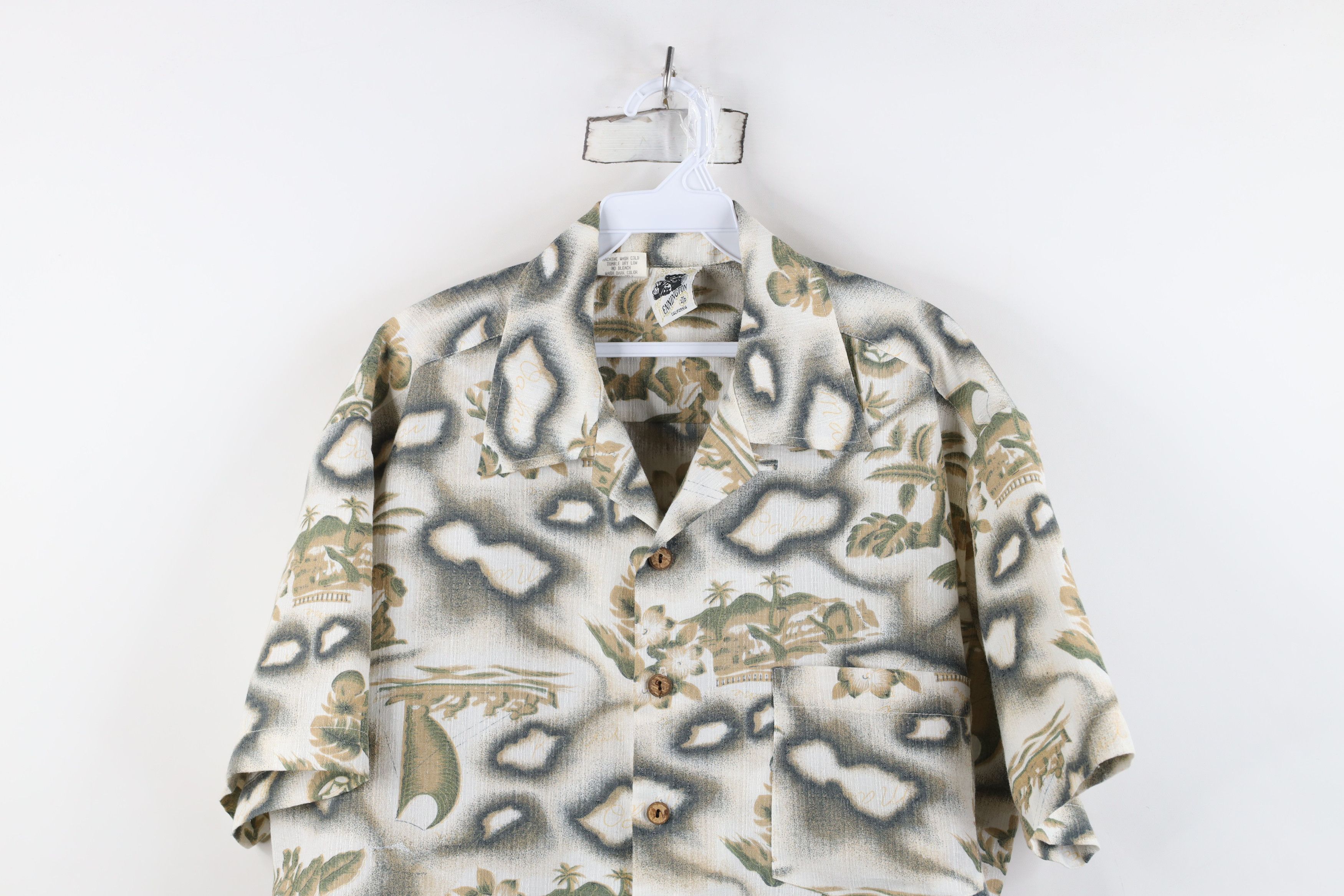Vintage Vintage 70s Streetwear Collar Luau Hawaiian Button Shirt Size US L / EU 52-54 / 3 - 2 Thumbnail