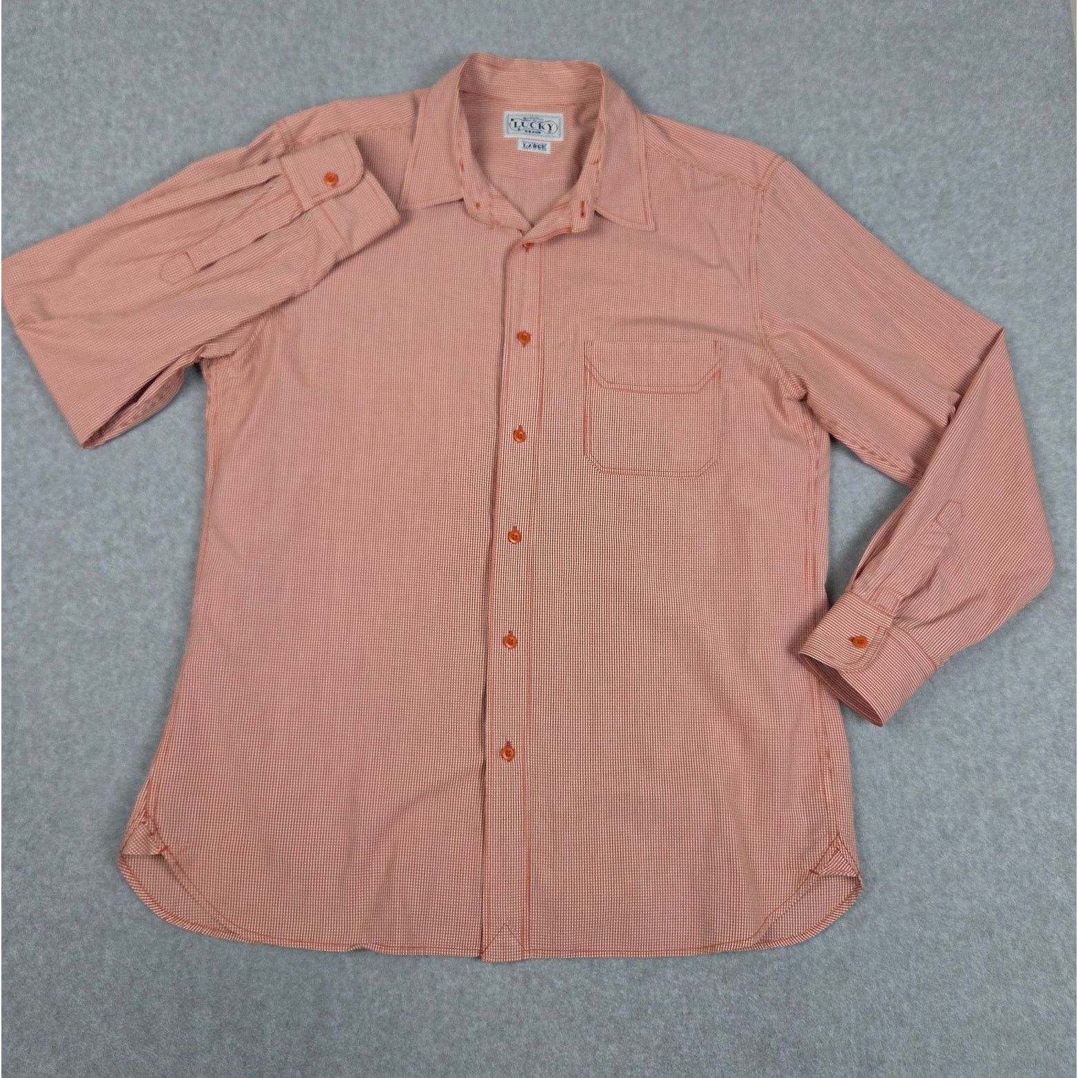 Lucky Brand Lucky Brand Large Gingham Print Long Sleeve Button Up Shirt Size US L / EU 52-54 / 3 - 4 Thumbnail