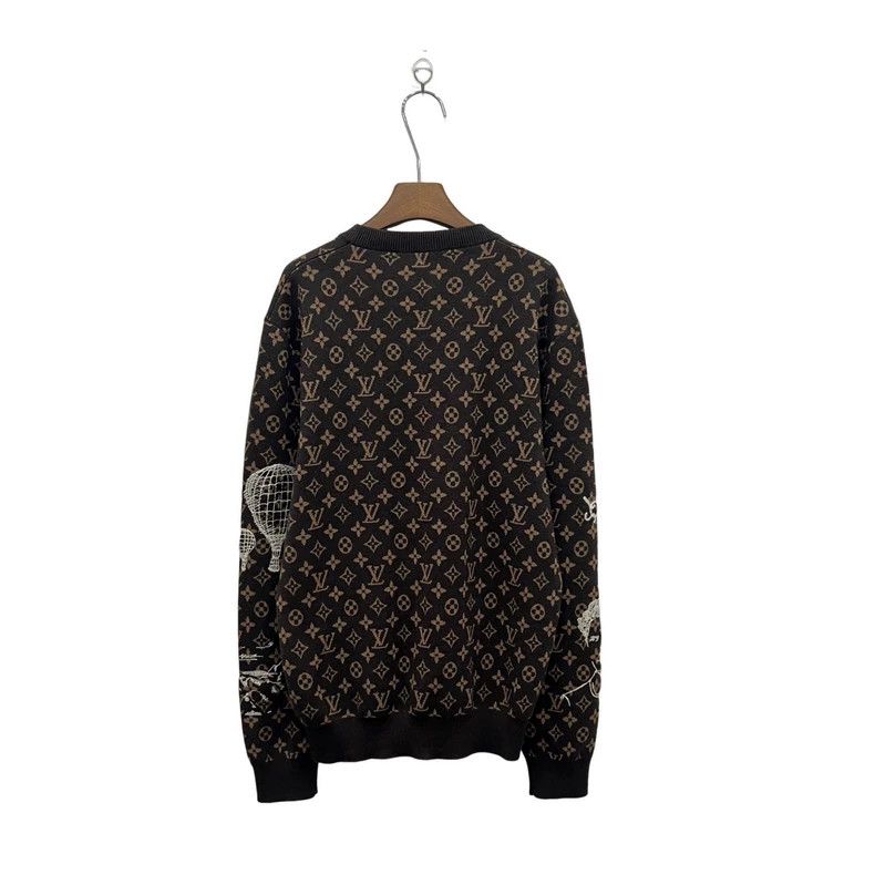 Louis Vuitton Louis Vuitton Brown old flower full print sweater Size US L / EU 52-54 / 3 - 3 Thumbnail