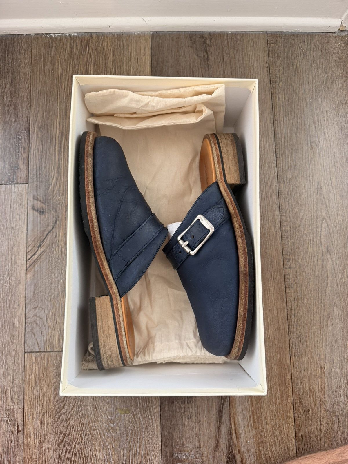 Our Legacy Our Legacy Camion Mule Blue Leather Size US 8 / EU 41 - 9 Thumbnail