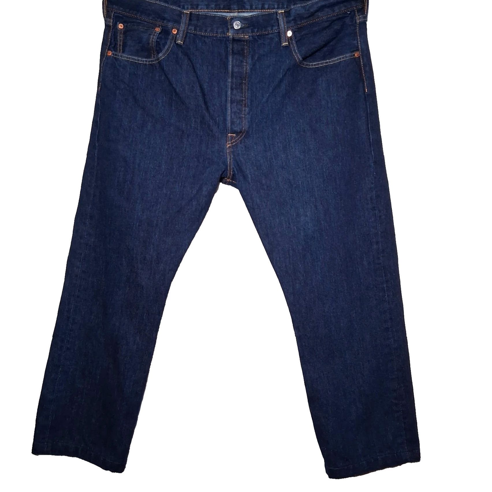 Levi's Levi's 501 Jeans Button Fly Men 40x27 Denim Blue Dark Wash Regular Rise 13" Inseam 27" 5-Pocket Straight Pants Size US 40 / EU 56 - 2 Thumbnail