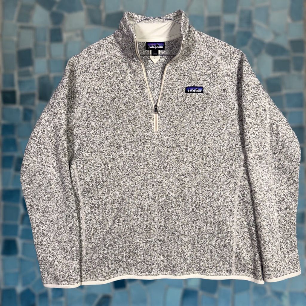 Patagonia Patagonia Better Sweater Jacket Womens L 1/4 Zip Fleece Pullover Oatmeal Brown 25617 Size L / US 10 / IT 46 - 1 Thumbnail