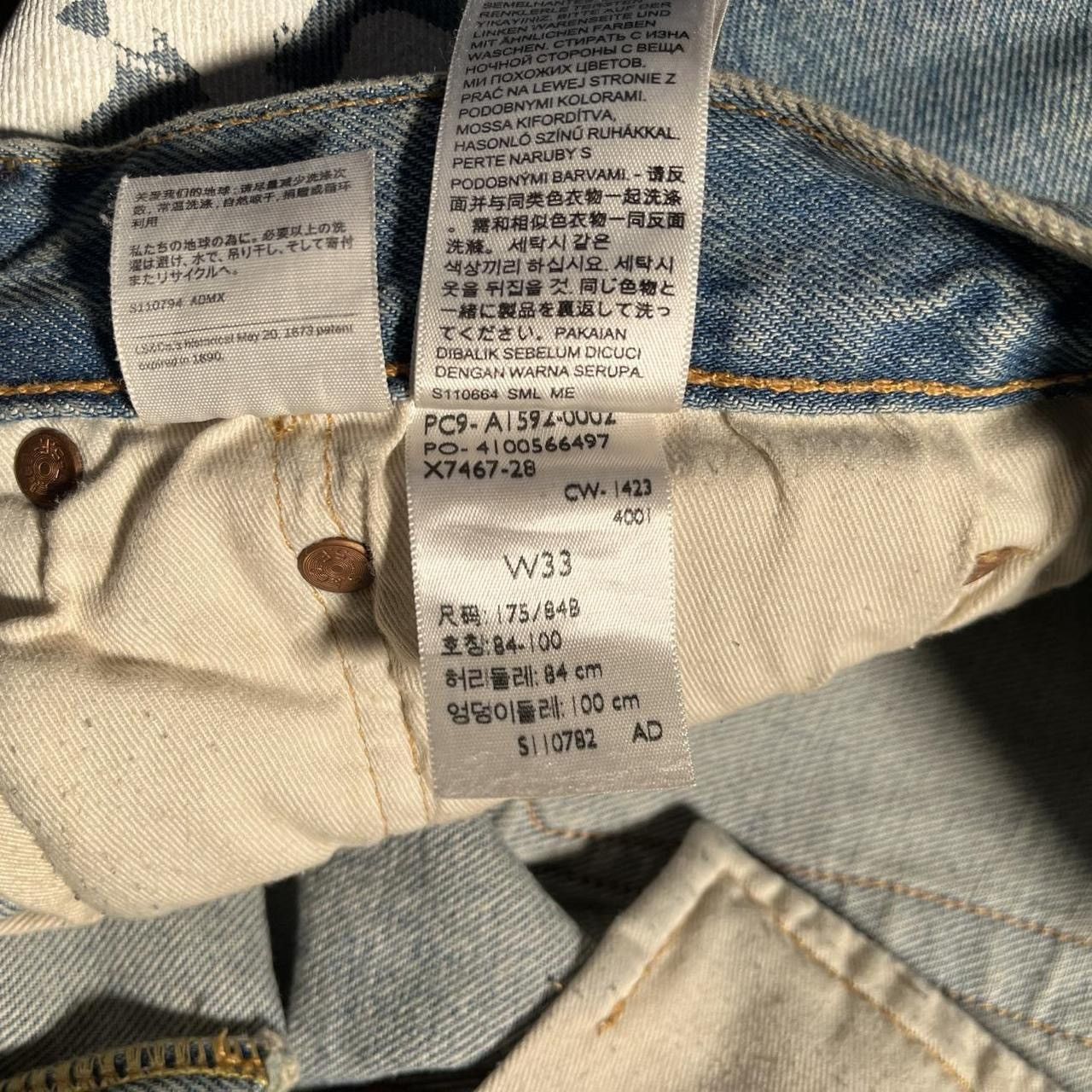 DENIM TEARS × Levi's OG levi’s x denim tears wreath blue jeans Size US 33 - 7 Thumbnail