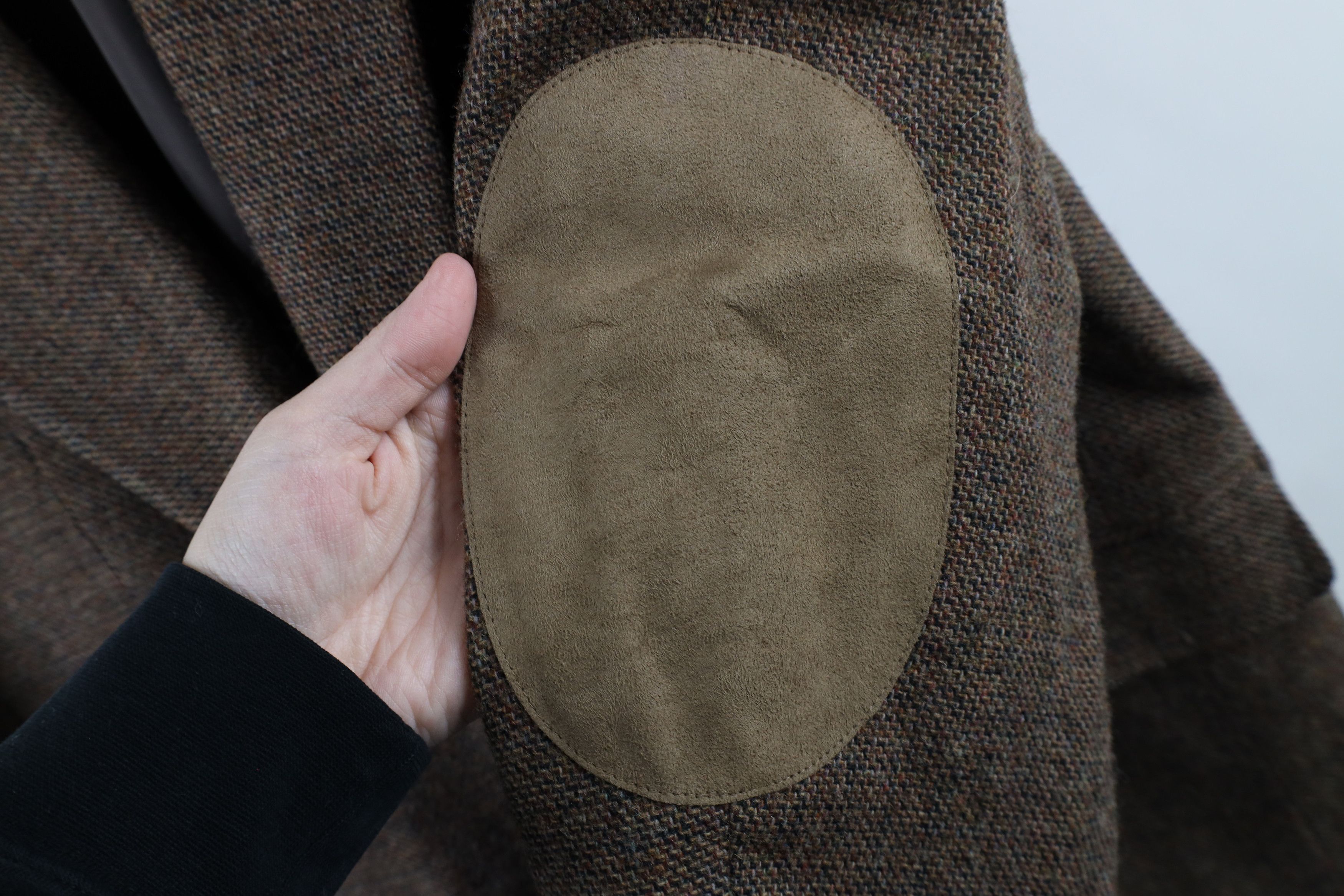 Vintage Vintage 90s Tweed Elbow Patch Strap Collar Blazer Jacket USA Size US XXL / EU 58 / 5 - 4 Thumbnail