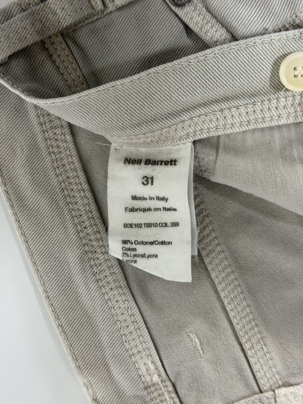 Neil Barrett Neil Barrett Skinny Fit Patchwork Denim Size US 31 - 9 Thumbnail