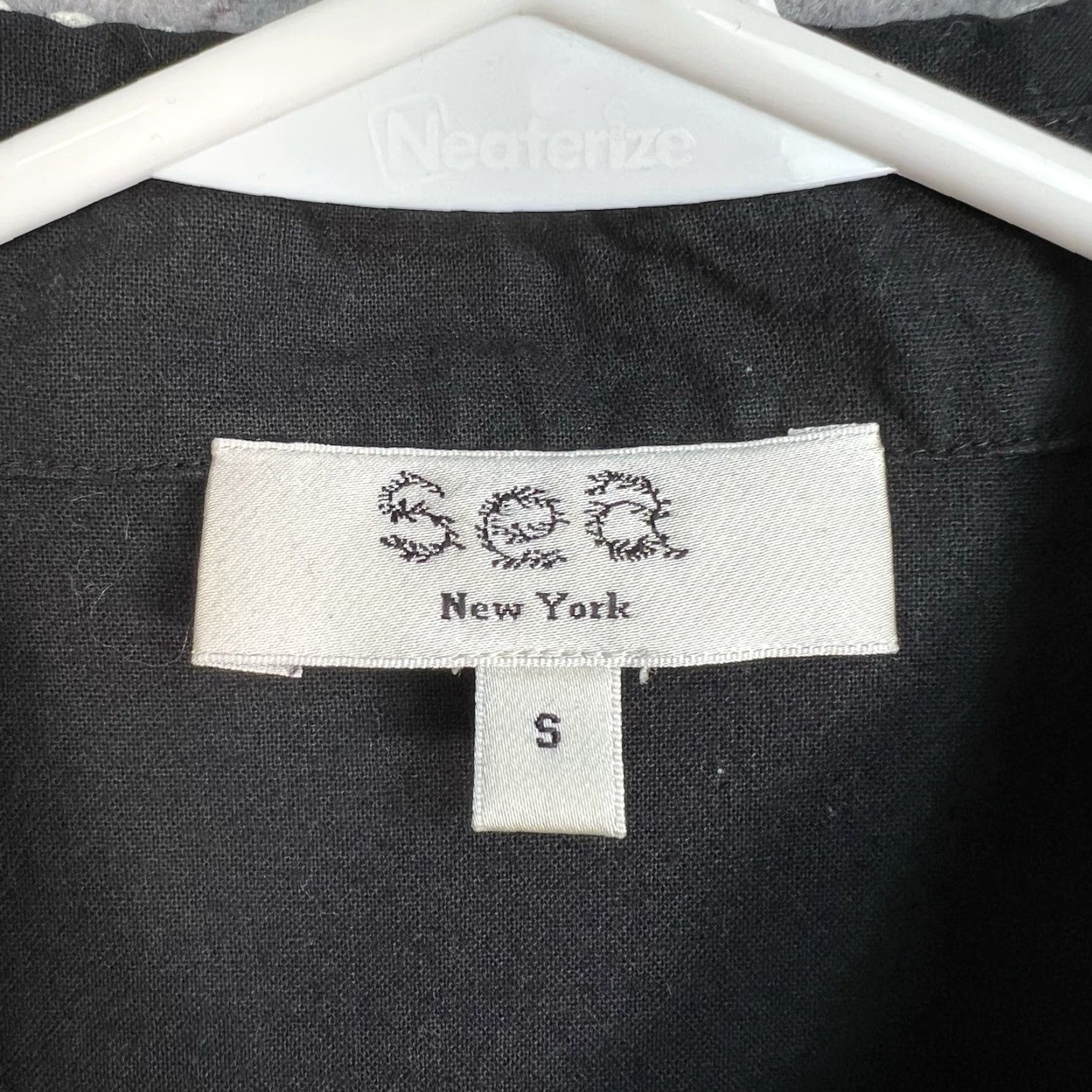 Sea New York VINTAGE Sea New York Ryleigh Mini Dress Button Embroidered Womens Size Small Black Size S / US 4 / IT 40 - 6 Thumbnail