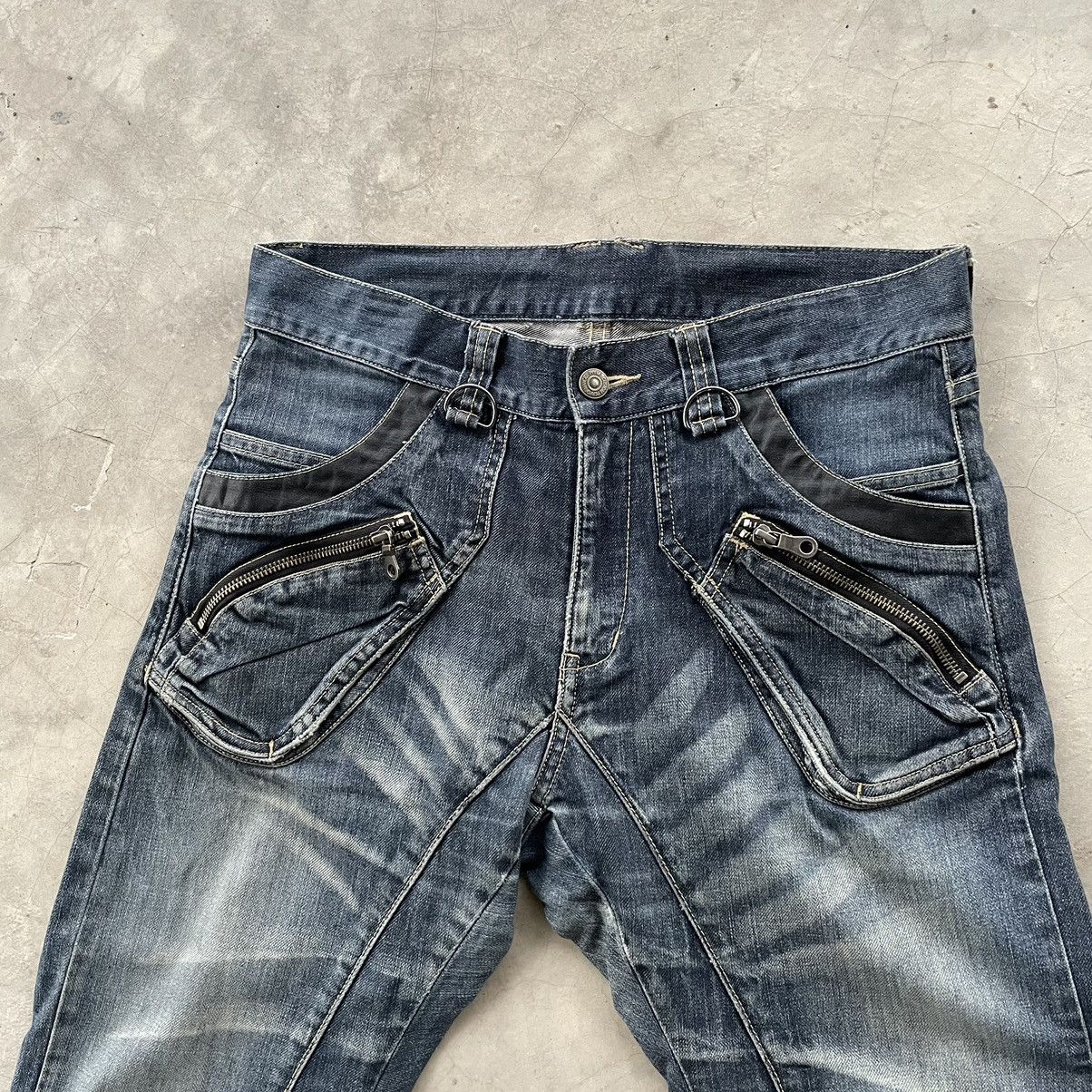 PPFM Vintage Distress PPFM Bondage Banana Curve Cut Punk Denim Size US 31 - 3 Thumbnail