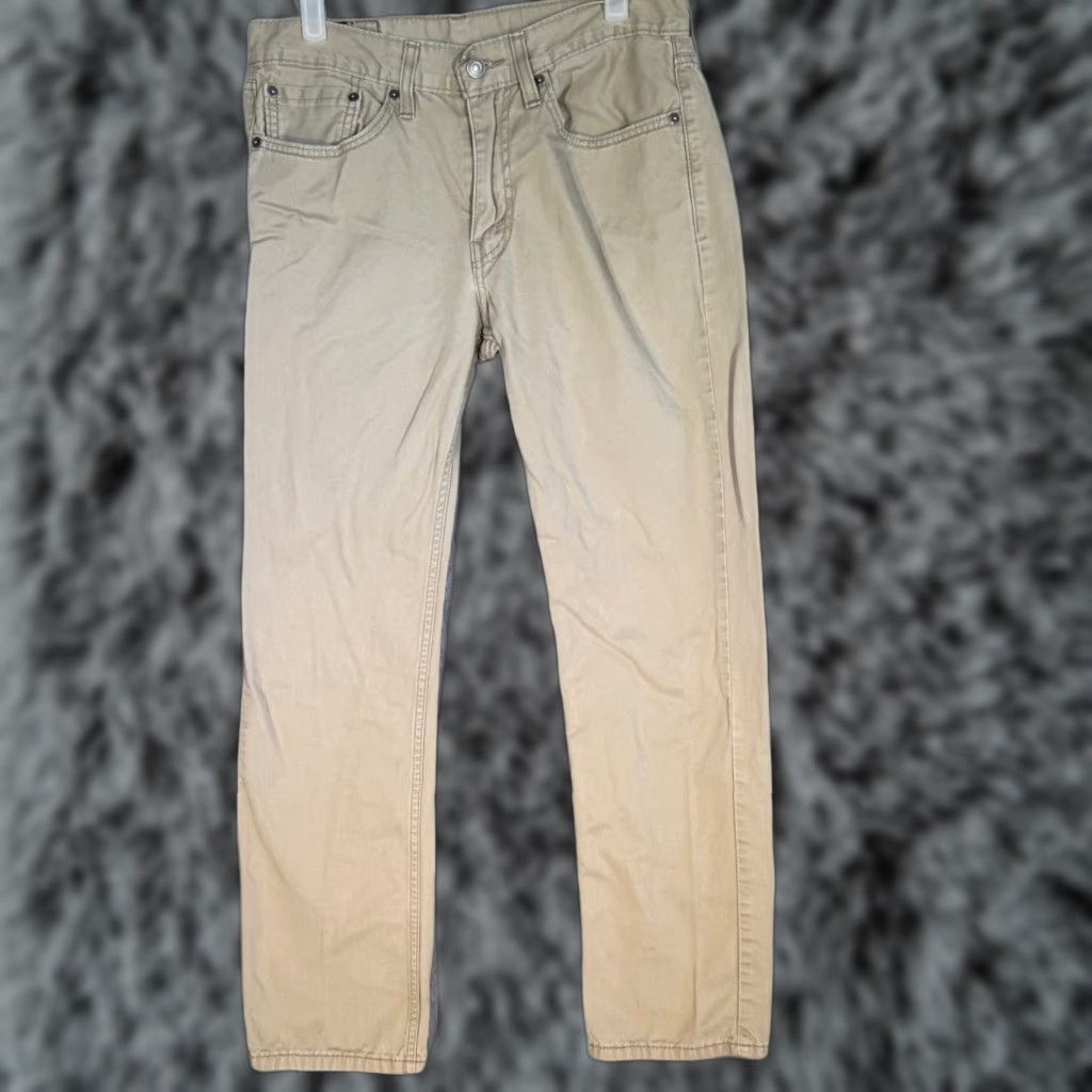 Levi's Levi’s 514 Jeans Beige Denim Mid-Rise Straight Men 31x32 5-Pocket Cotton Denim Jeans Size US 31 - 1 Thumbnail
