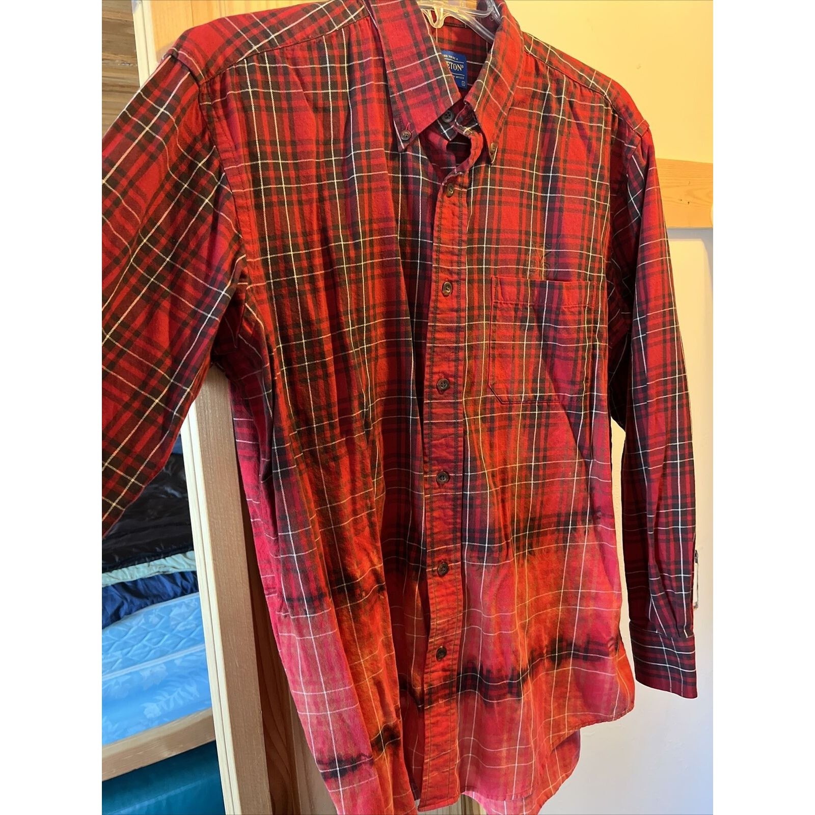 Pendleton Pendleton Mens L Red Plaid LS pima cotton merino wool shirt Size US L / EU 52-54 / 3 - 6 Thumbnail