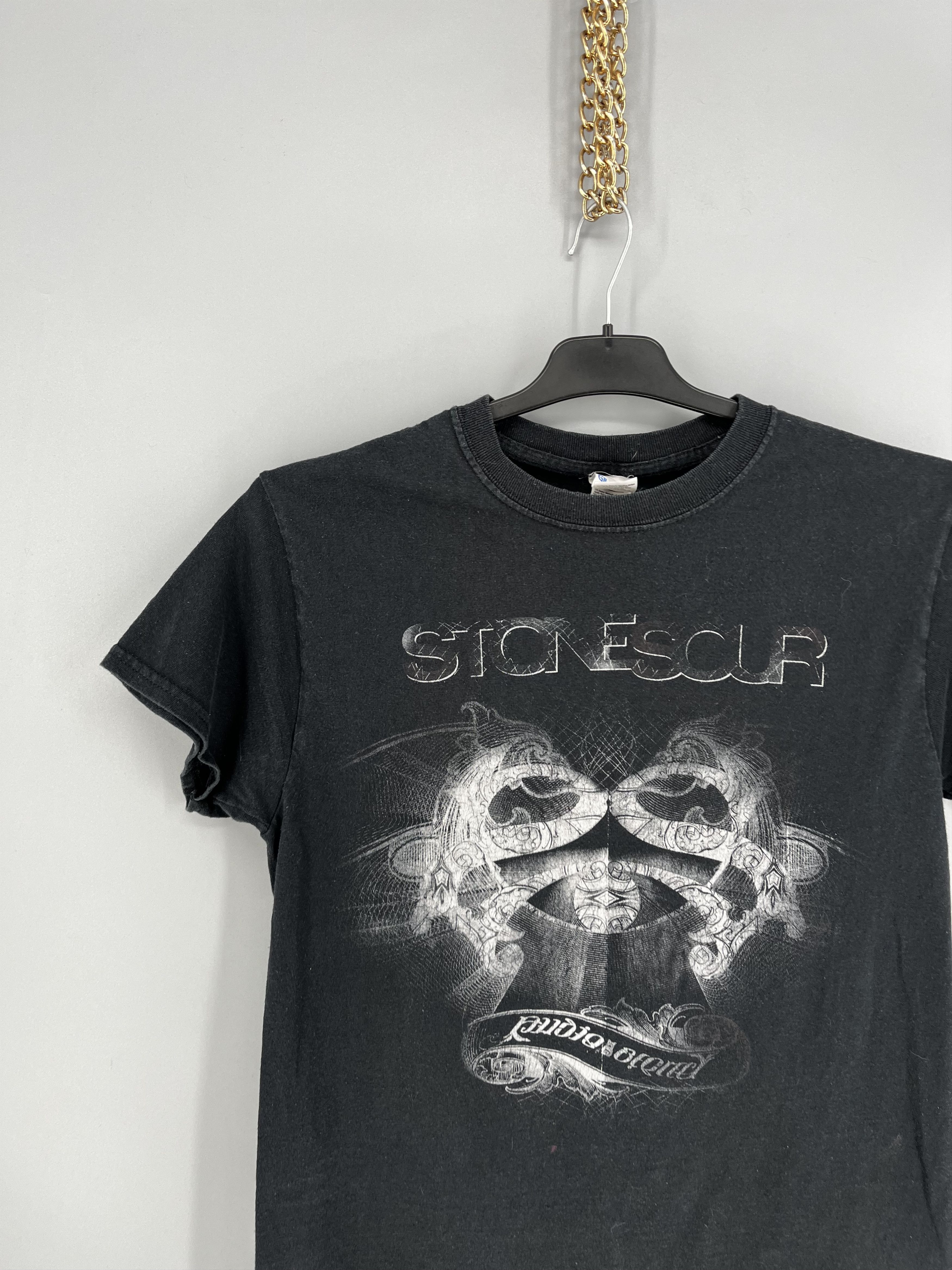 Band Tees × Vintage Vintage Y2K Stone Sour Band Tee Big Logo Streetwear Size S Size US S / EU 44-46 / 1 - 4 Thumbnail