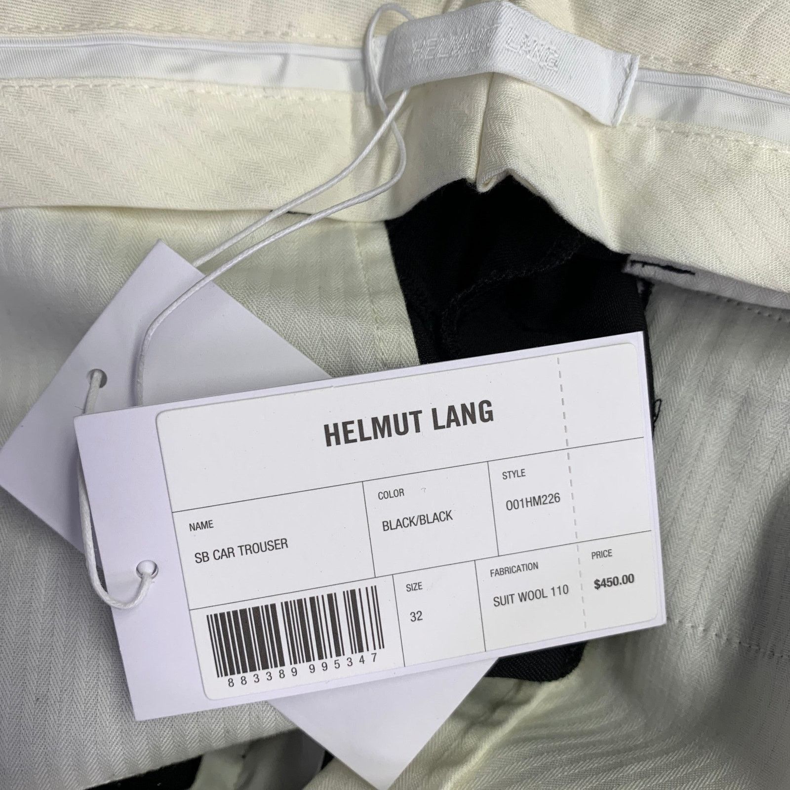 Helmut Lang HELMUT Black Wool Notch Lapel Seatbelt Suit Size 42R - 11 Thumbnail