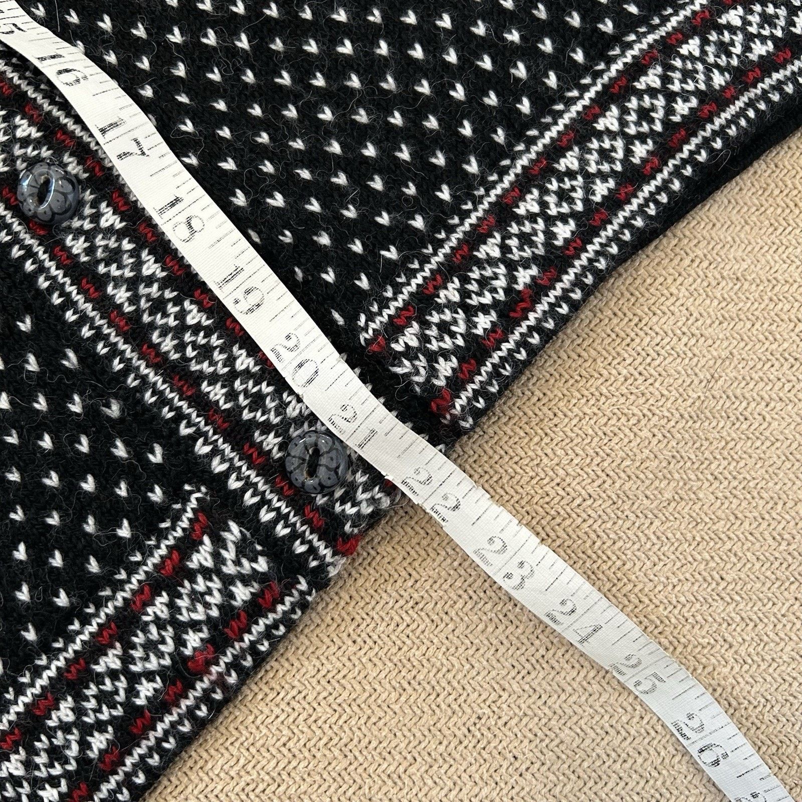 Vintage Alpaca Imports Fair Isle Snowflake Wool Cardigan Sweater Size S / US 4 / IT 40 - 6 Thumbnail