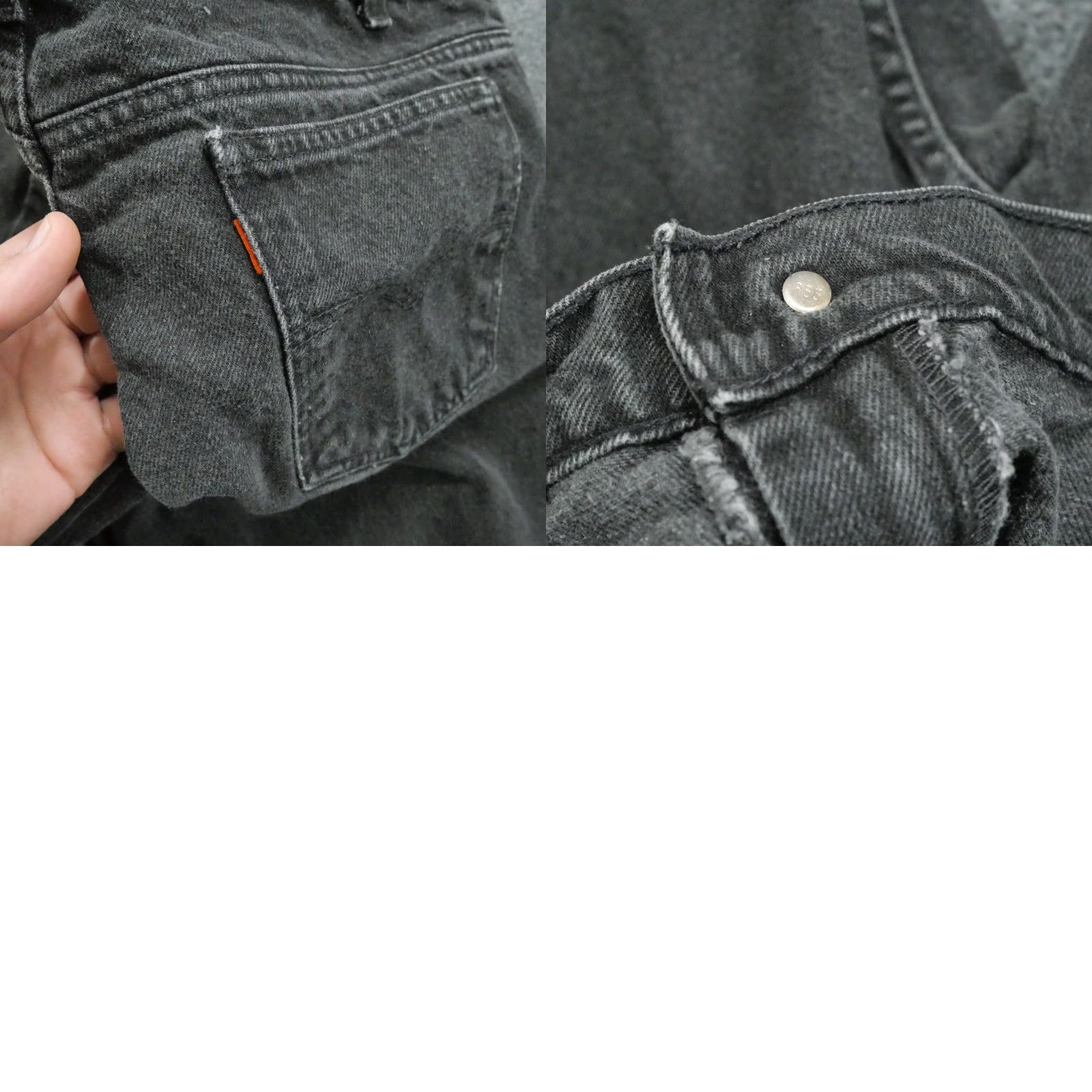 Levi's VINTAGE Levi's Jeans Bermuda Shorts Mens 38 Black Denim 90s Orange Tab 5-Pocket Mens Size US 37 - 9 Thumbnail
