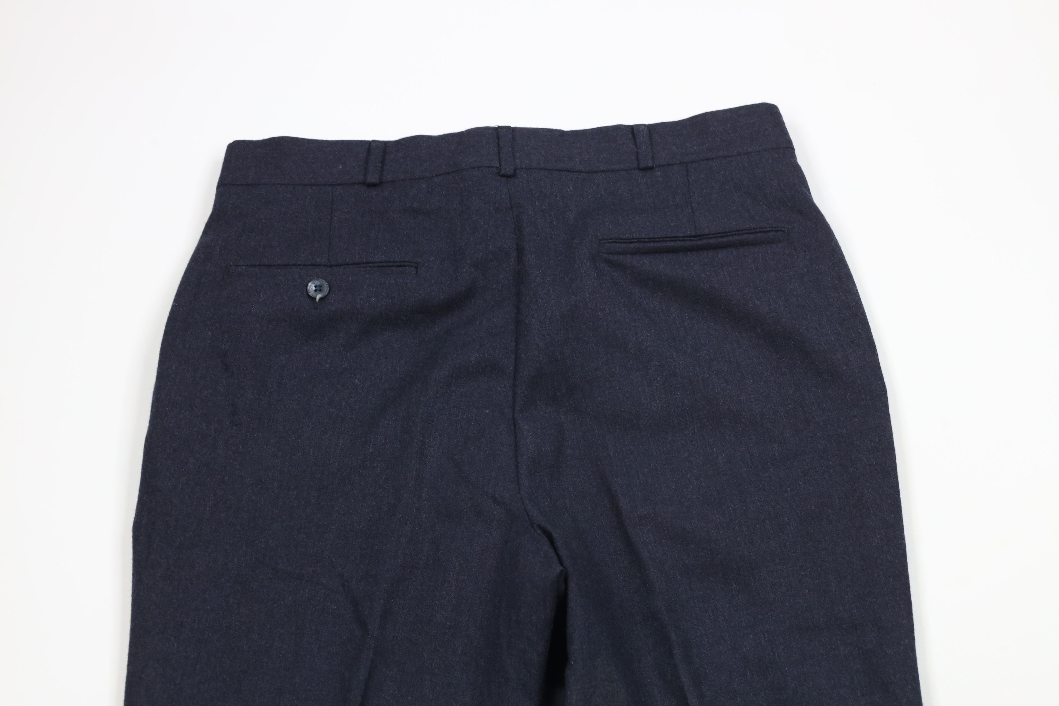 Vintage Vintage 90s Streetwear Wool Wide Leg Chino Pants Blue USA Size US 32 / EU 48 - 12 Thumbnail