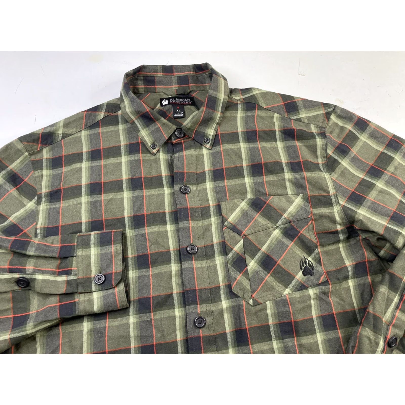 Vintage VINTAGE Alaskan Hardgear Shirt Flannel Plaid Button-Down Green Mens XL Size US XL / EU 56 / 4 - 2 Thumbnail