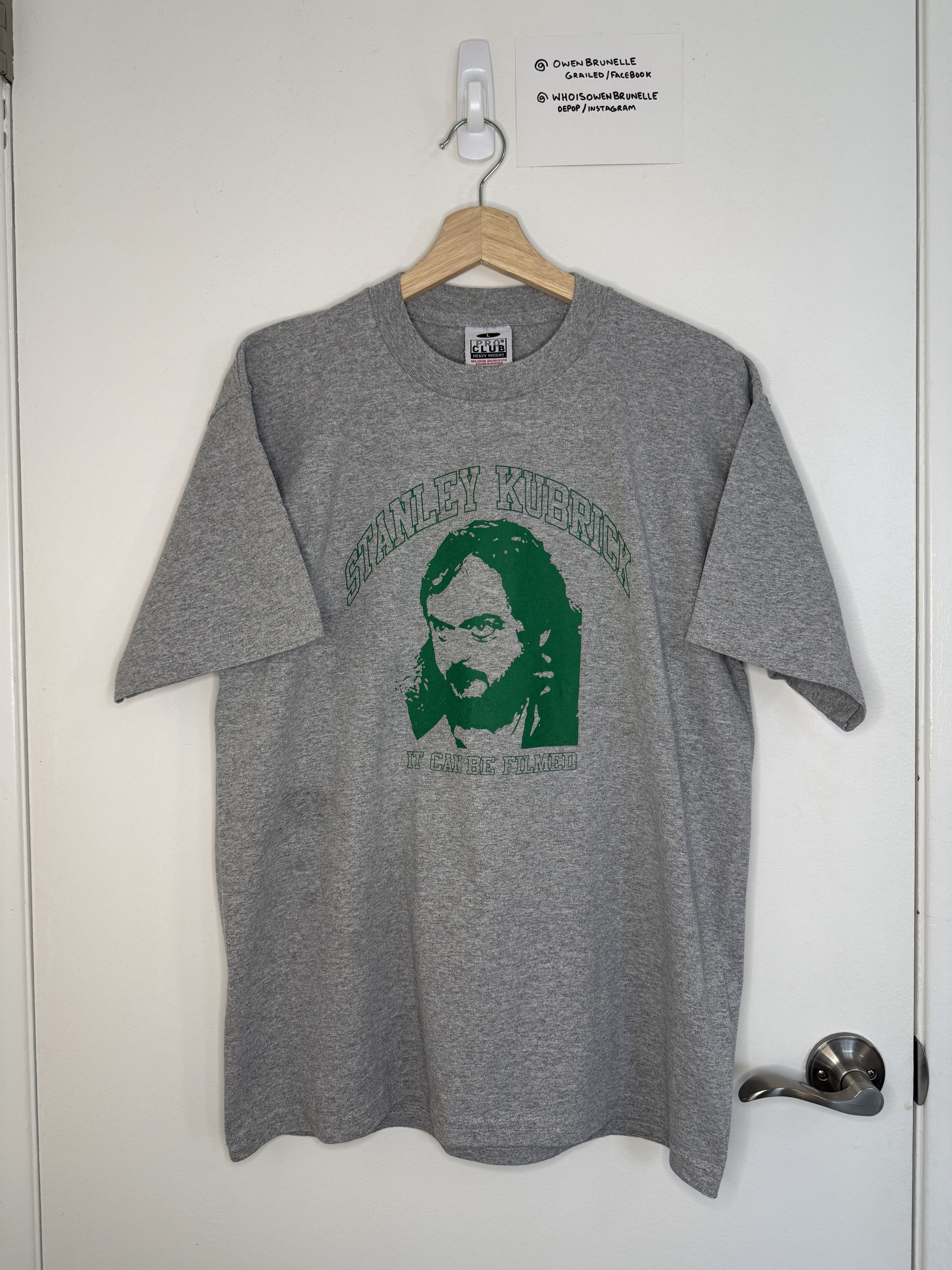 Vintage Petrified Goods Stanley Kubrick Bootleg Tee Pro Club Gray Size US L / EU 52-54 / 3 - 1 Thumbnail