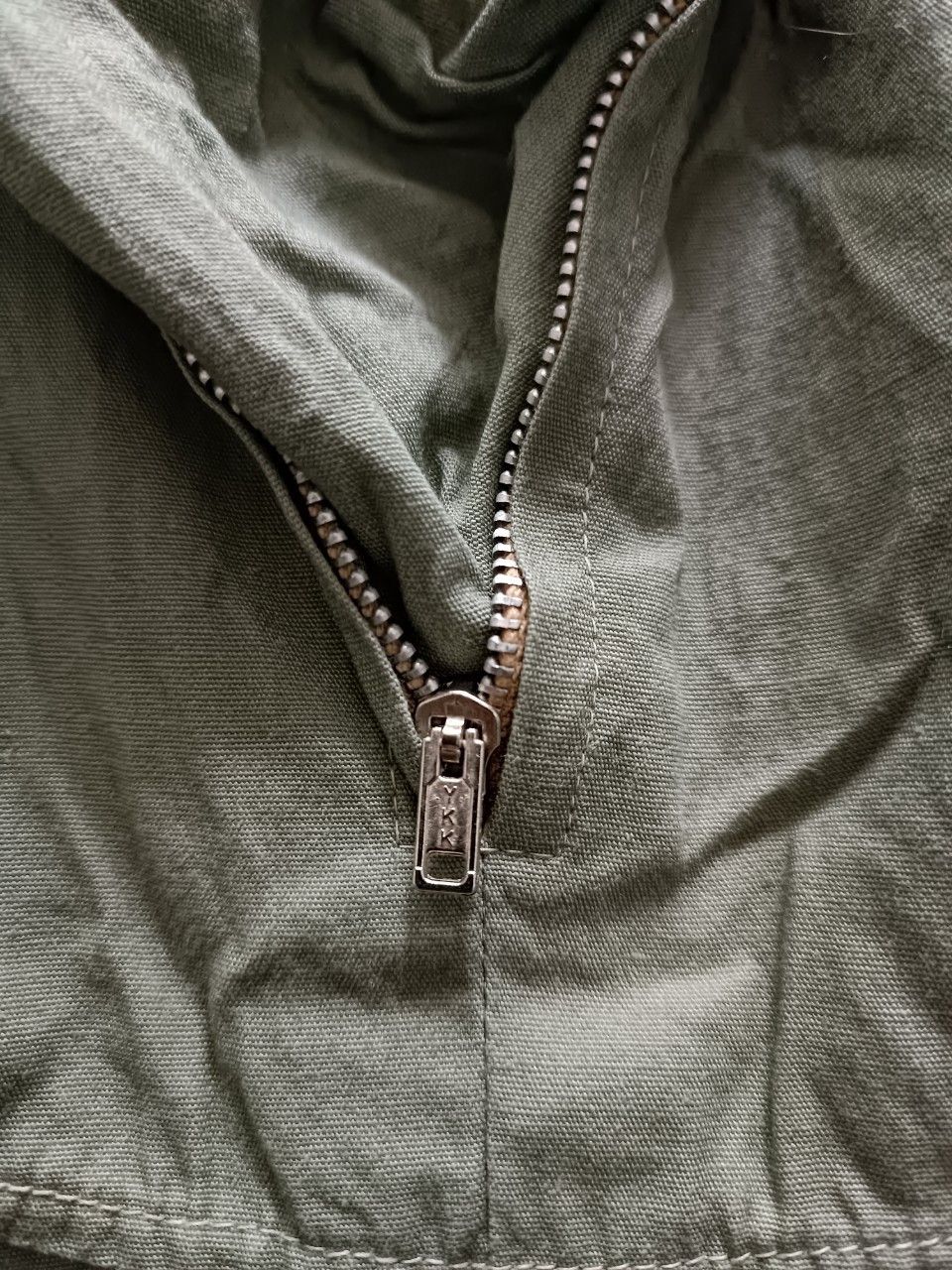 SMOCK Vintage 70s Unknown Solf Green Smock Hoodie Parka. Size US L / EU 52-54 / 3 - 6 Thumbnail