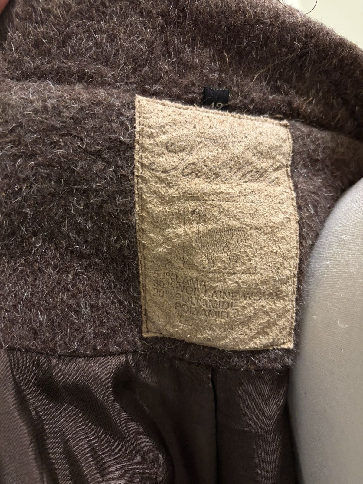Vintage Llama wool brown coat with tortoise shell buttons Size M / US 6-8 / IT 42-44 - 11 Thumbnail