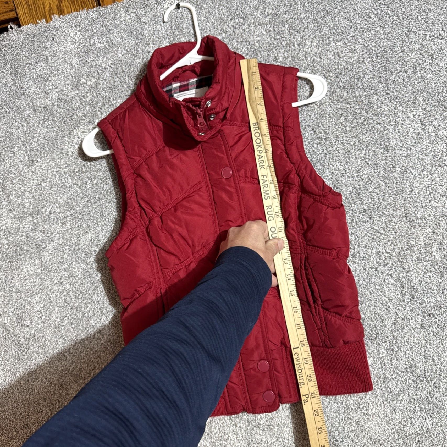 Vintage Aeropostale Vest Women Medium Red Puffer Streetwear Plaid Lined Warm Quilted Outdoor Size M / US 6-8 / IT 42-44 - 2 Thumbnail