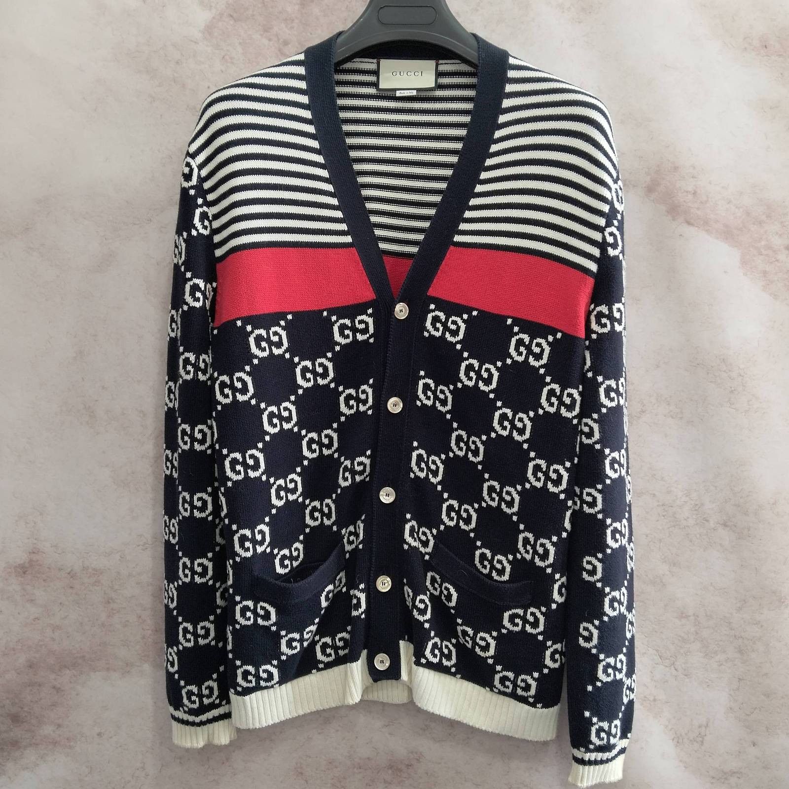 Gucci Gucci GG Logo Cardigan Size L Size US L / EU 52-54 / 3 - 1 Thumbnail