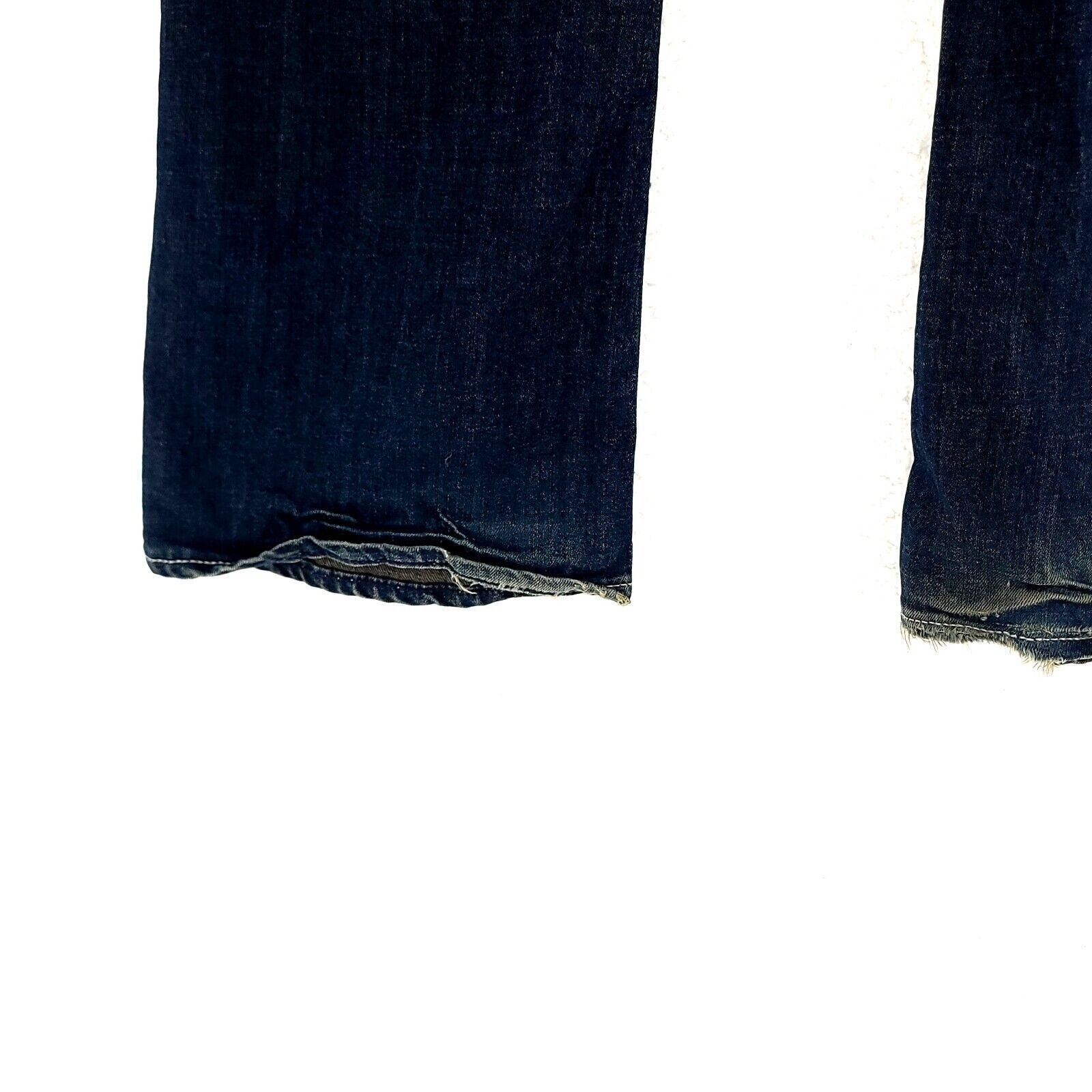 Express Express Stella Regular Fit Low Rise Blue Brown Denim Whisker Size 30" / US 8 / IT 44 - 7 Thumbnail