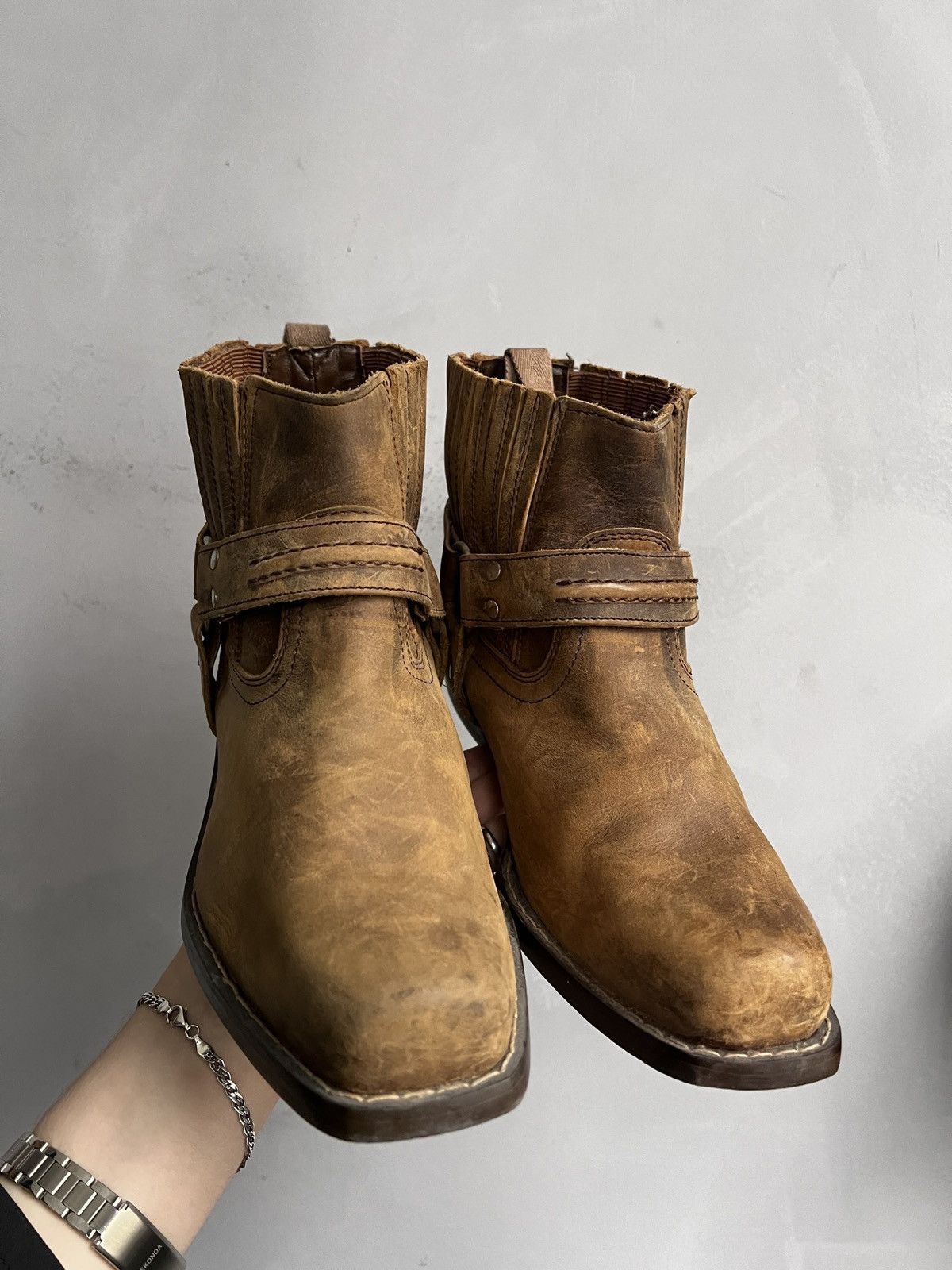 Western Rise Western style ankle moto style harley davidson boots Size US 9 / EU 42 - 2 Thumbnail