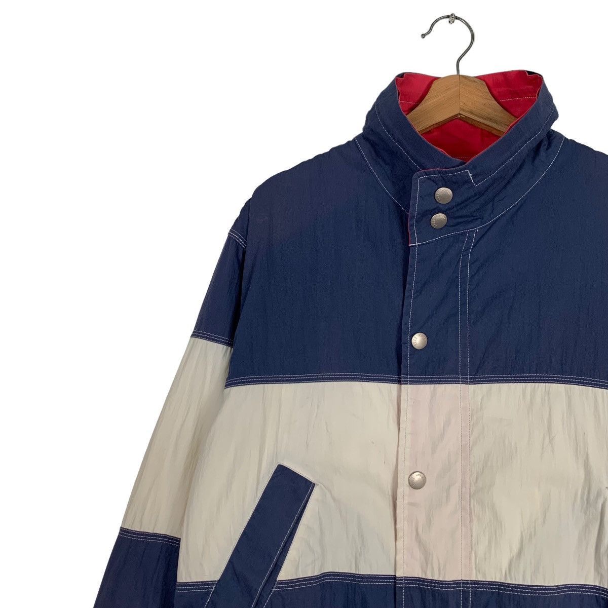 Japanese Brand ELLE Homme Colorblock Hooded Jacket #0432-C20 Size US M / EU 48-50 / 2 - 6 Thumbnail