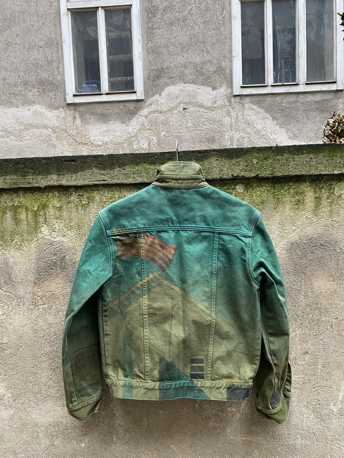 Calvin Klein 205W39NYC Calvin Klein By RAF Simons Overprinted Denim Jacket Size US S / EU 44-46 / 1 - 8 Thumbnail