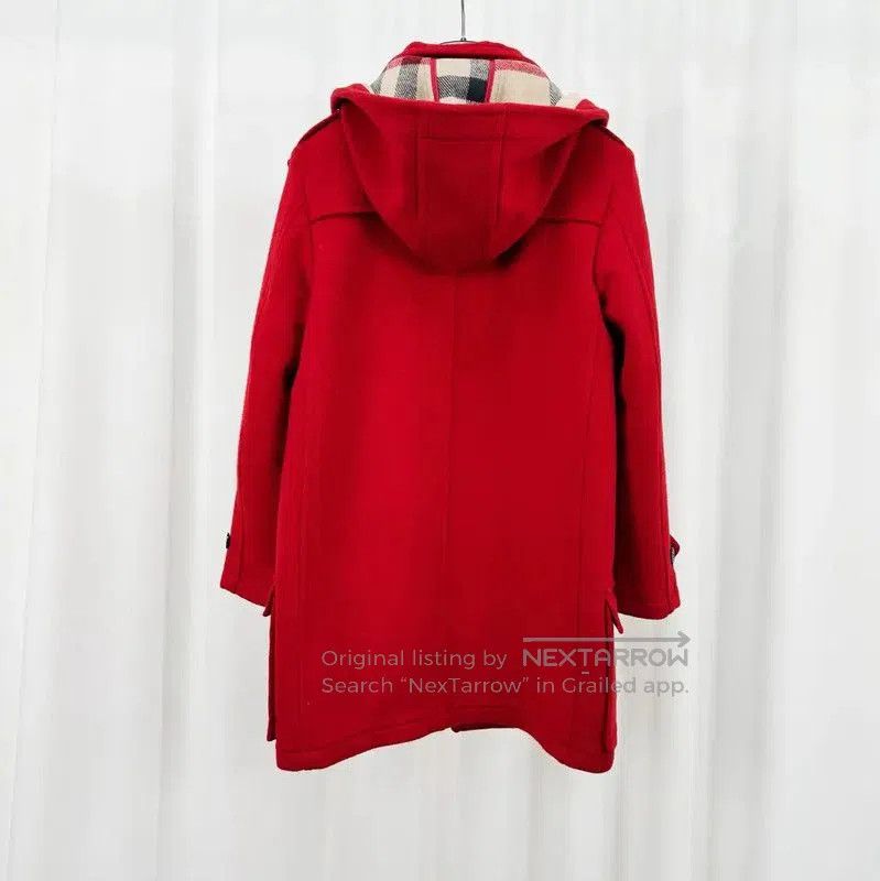 Burberry Burberry Red Wool Logo Coat for Women. Size L / US 10 / IT 46 - 2 Thumbnail