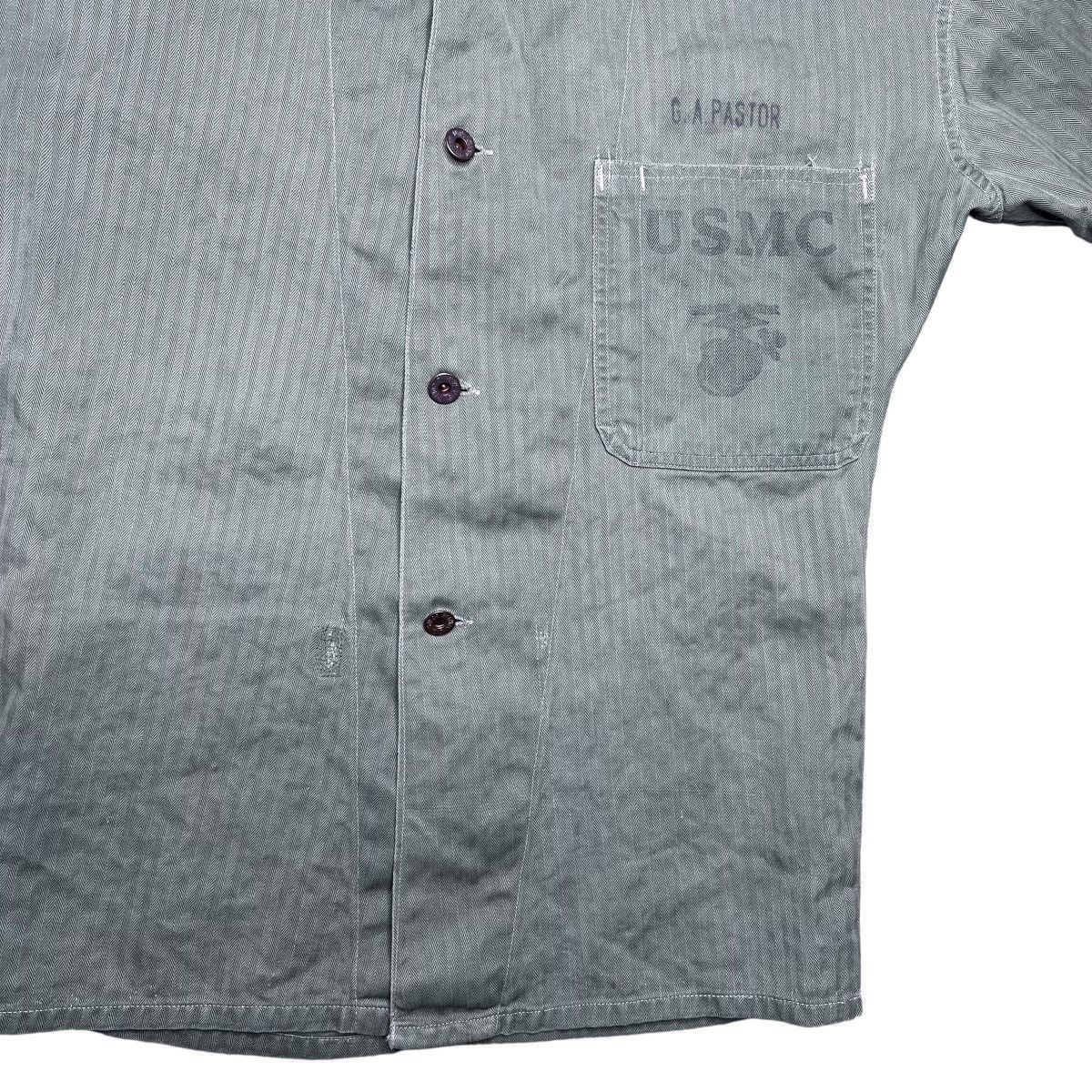 Other Vintage 1940s USMC Marine Corps WWII HBT P-41 Stencil Jacket Size US L / EU 52-54 / 3 - 7 Thumbnail