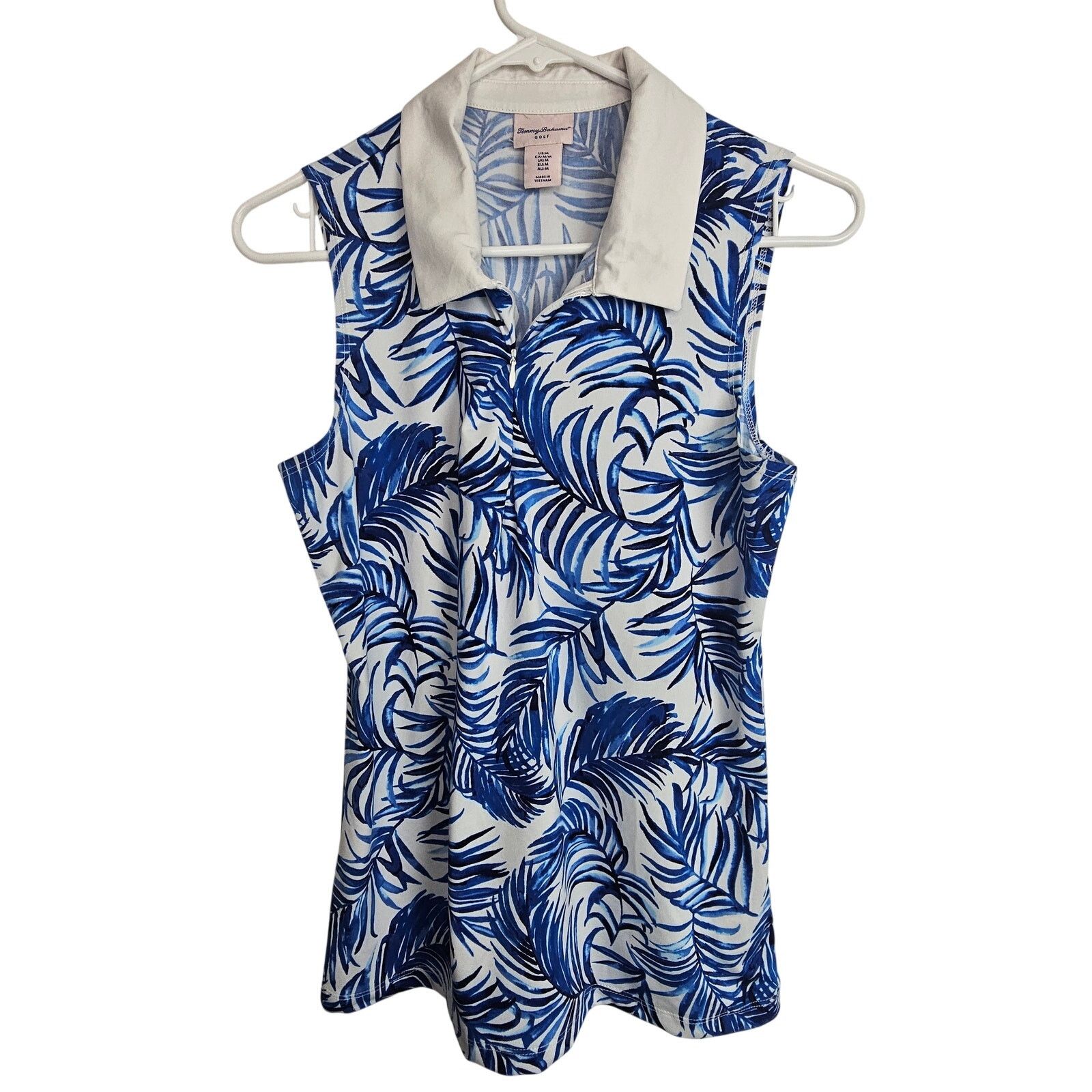 Tommy Bahama Tommy Bahama Floral Sleeveless Golf Polo Shirt M Stretch Size M / US 6-8 / IT 42-44 - 1 Thumbnail