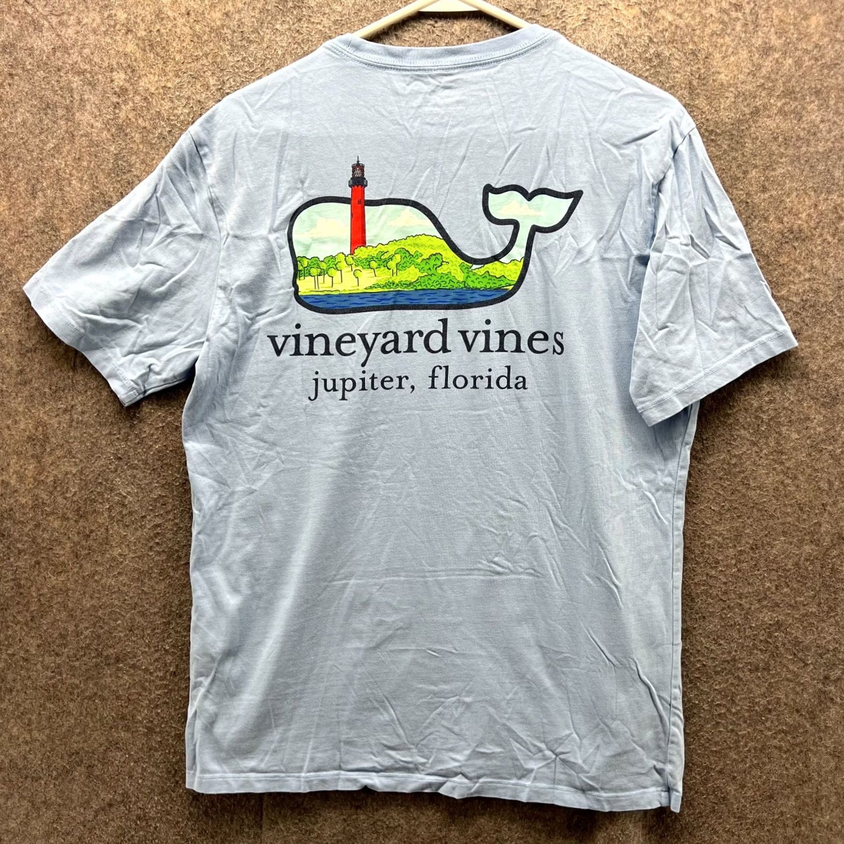 Vineyard Vines Vineyard Vines Shirt Mens Small Blue Crewneck Whale Logo Tee Lighthouse Florida T-Shirt Crew Neck Short Sleeve Solid Size US S / EU 44-46 / 1 - 2 Thumbnail