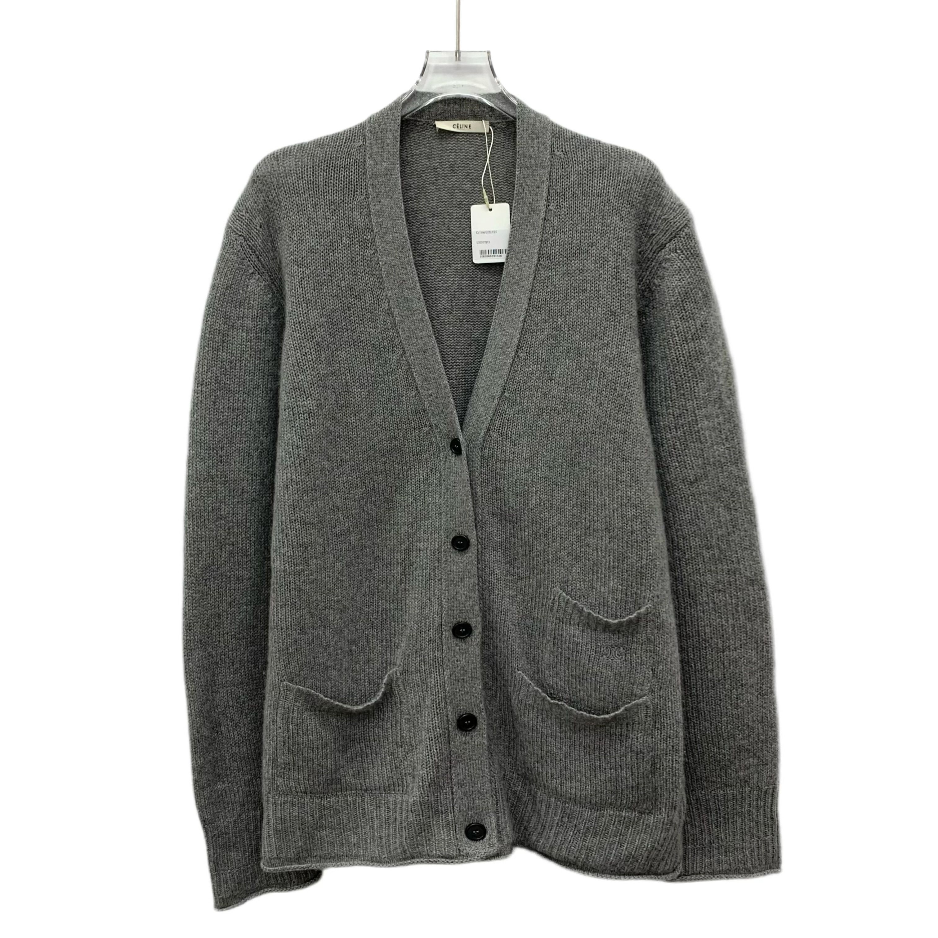 Celine Celine Cashmere Cardigan Gray (L) Size US L / EU 52-54 / 3 - 1 Thumbnail