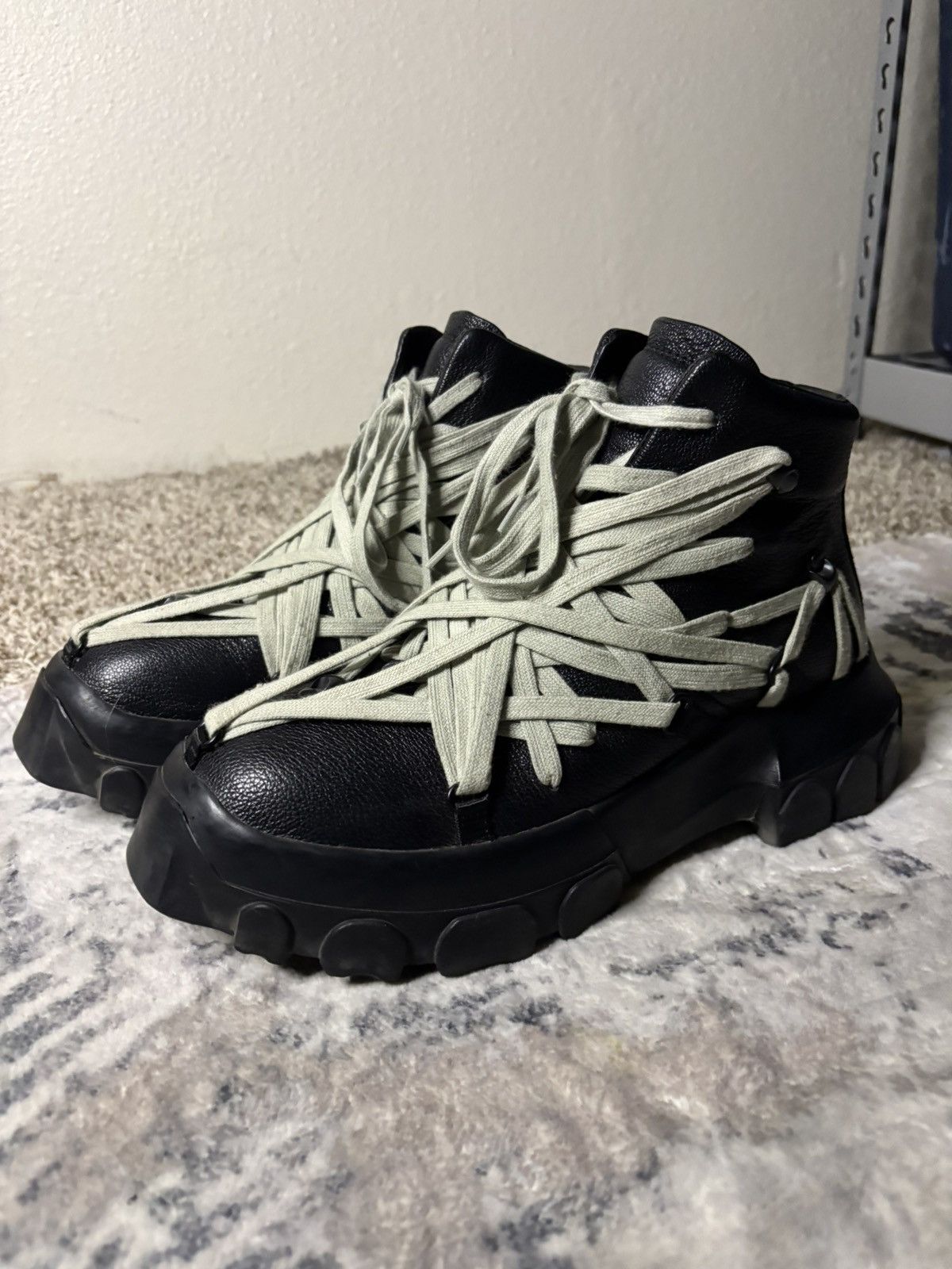 Rick Owens Rick Owens Megalace Geobaskets | Grailed