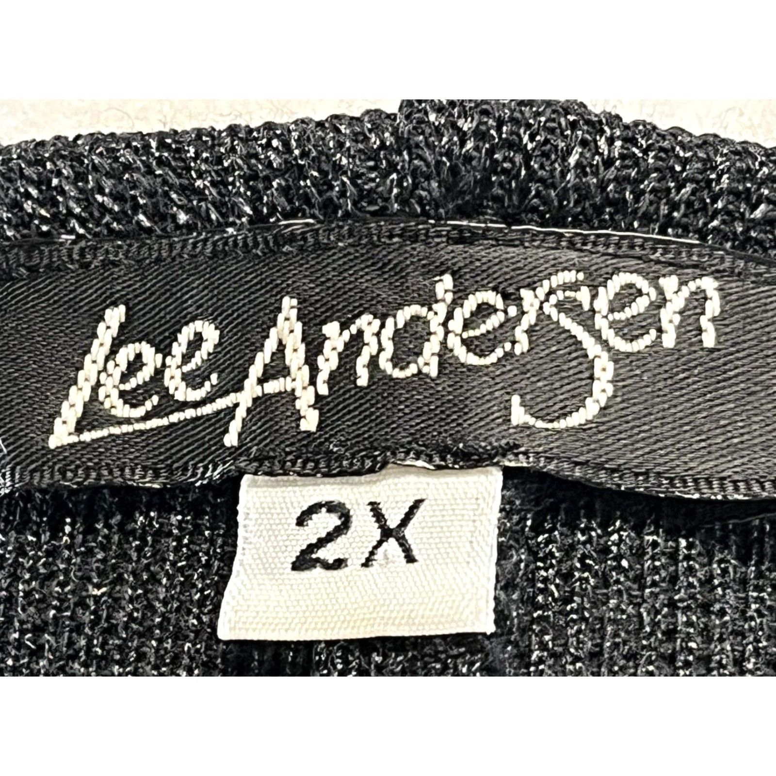 Brandblack Lee Andersen Dress Maxi Adult 2X Plus Black Knit Art To Wear Womens Size XXL / US 16-18 / IT 52-54 - 8 Thumbnail