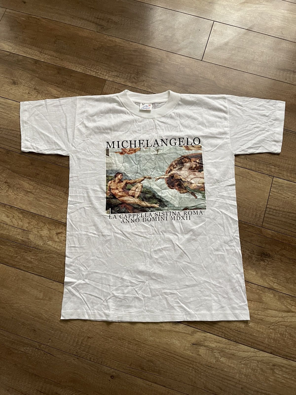 Vintage Michelangelo Vintage La Cappella Sistina Art T-Shirt Tee 90s Size US M / EU 48-50 / 2 - 2 Thumbnail