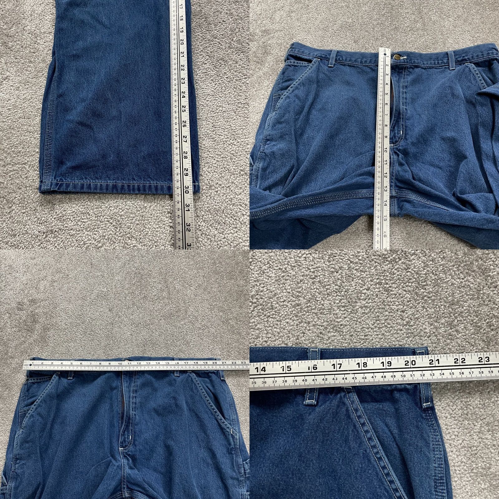 Carhartt VINTAGE Carhartt B13 Original Dungaree Fit Denim Jeans Men 41x30 Dark Wash Cotton Size US 41 - 8 Thumbnail