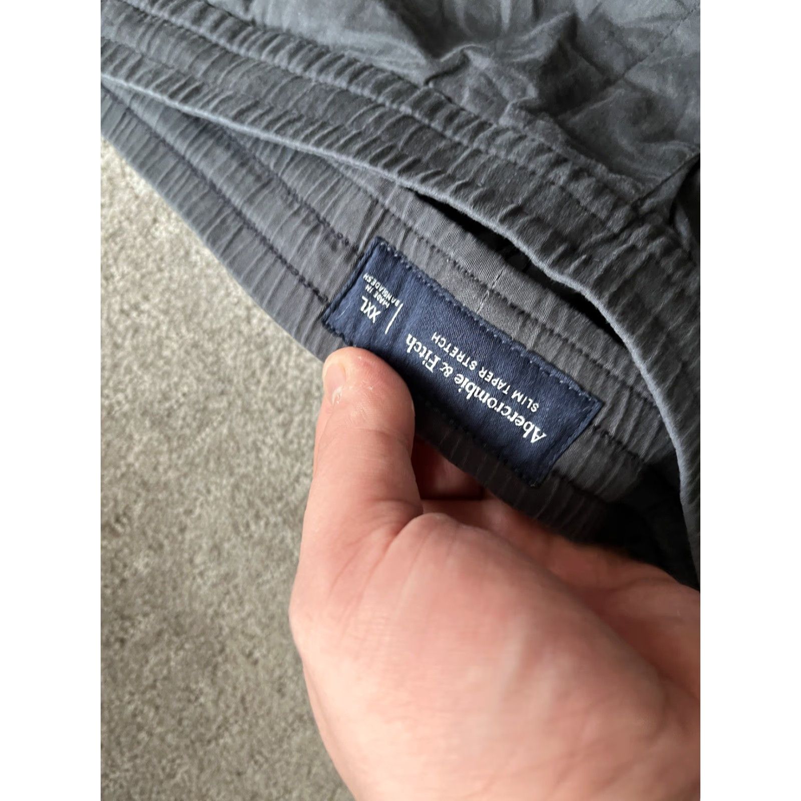 Abercrombie & Fitch Abercrombie & Fitch Slim Taper Stretch Pants - Size XXL Gray - 2XL Men Casual Chino Size US 39 - 5 Thumbnail