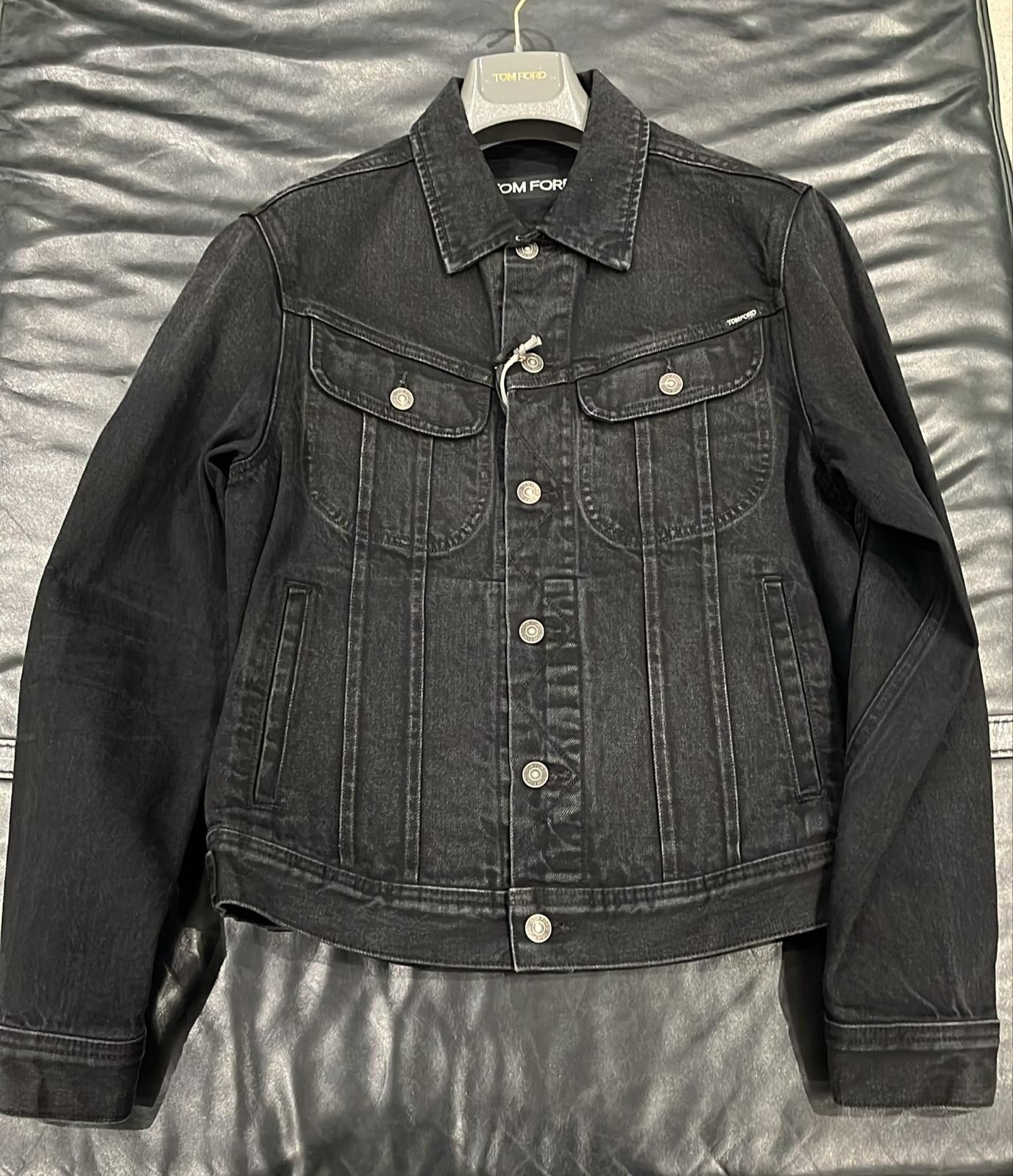 Tom Ford o1loc1c0126 DJI001 Denim Jacket in Black Size US M / EU 48-50 / 2 - 1 Thumbnail