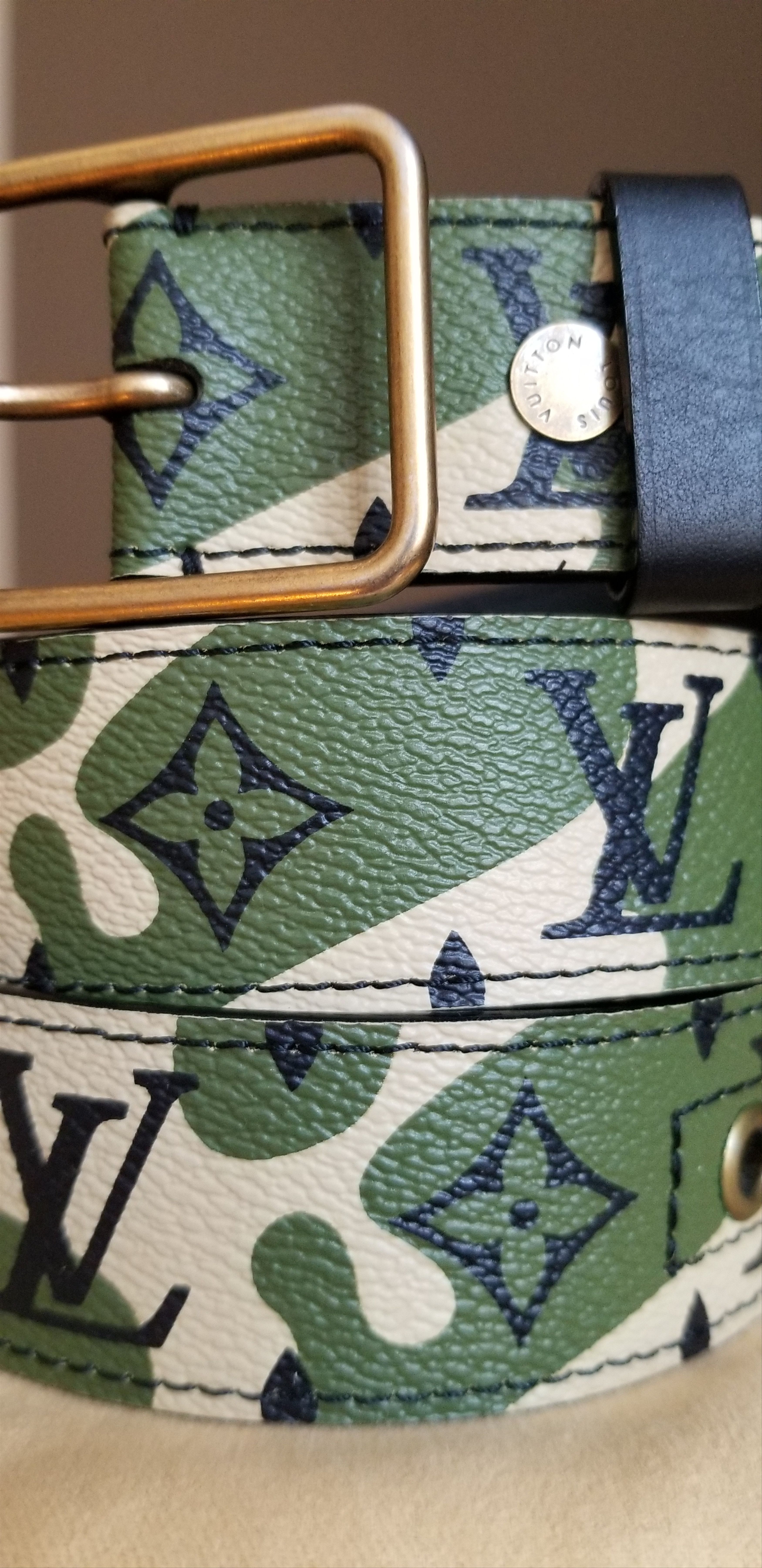 Louis Vuitton × Takashi Murakami Louis Vuitton Takashi Murakami Camouflage Belt Size 32 - 3 Thumbnail